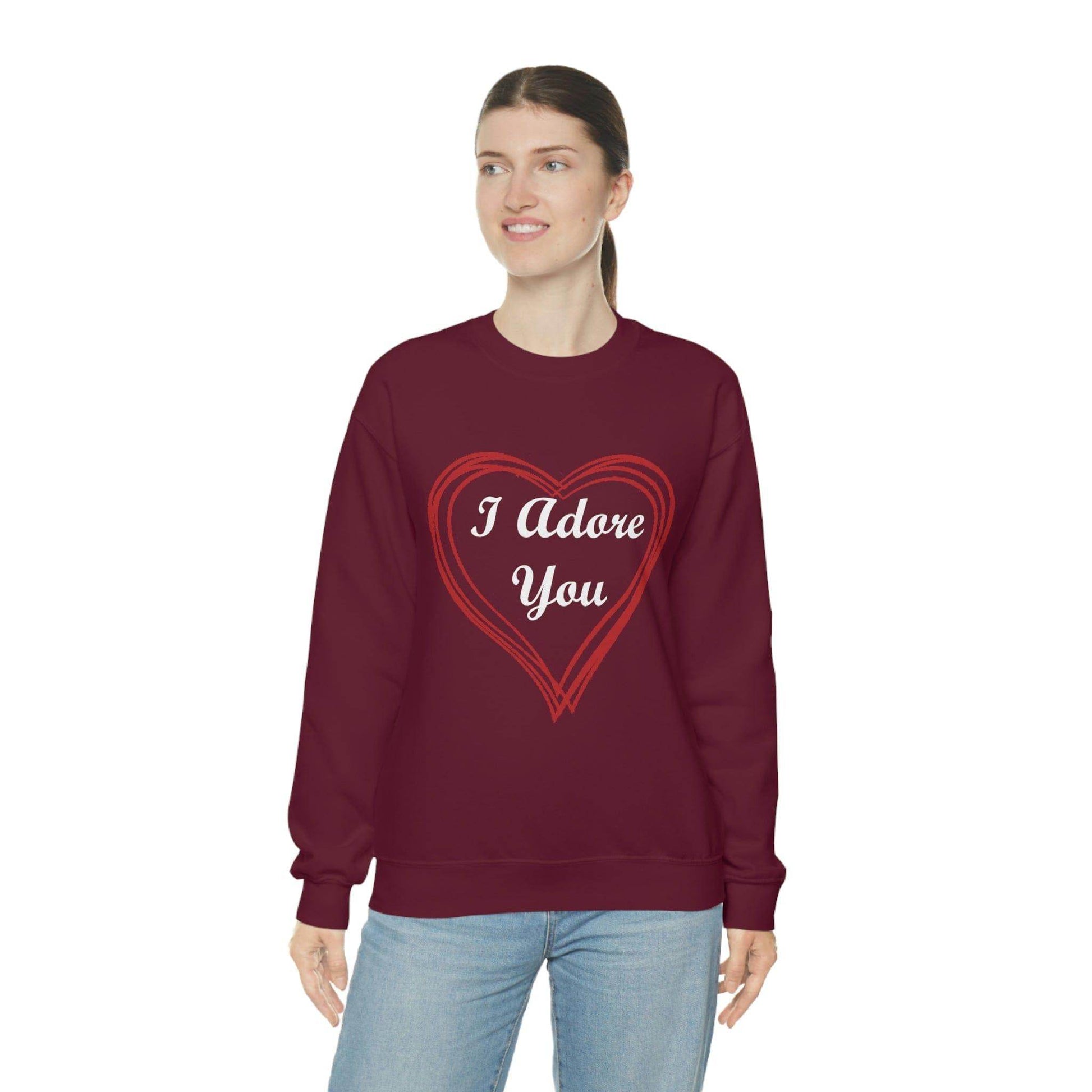 I Adore You Crewneck Sweatshirt - Giftsmojo