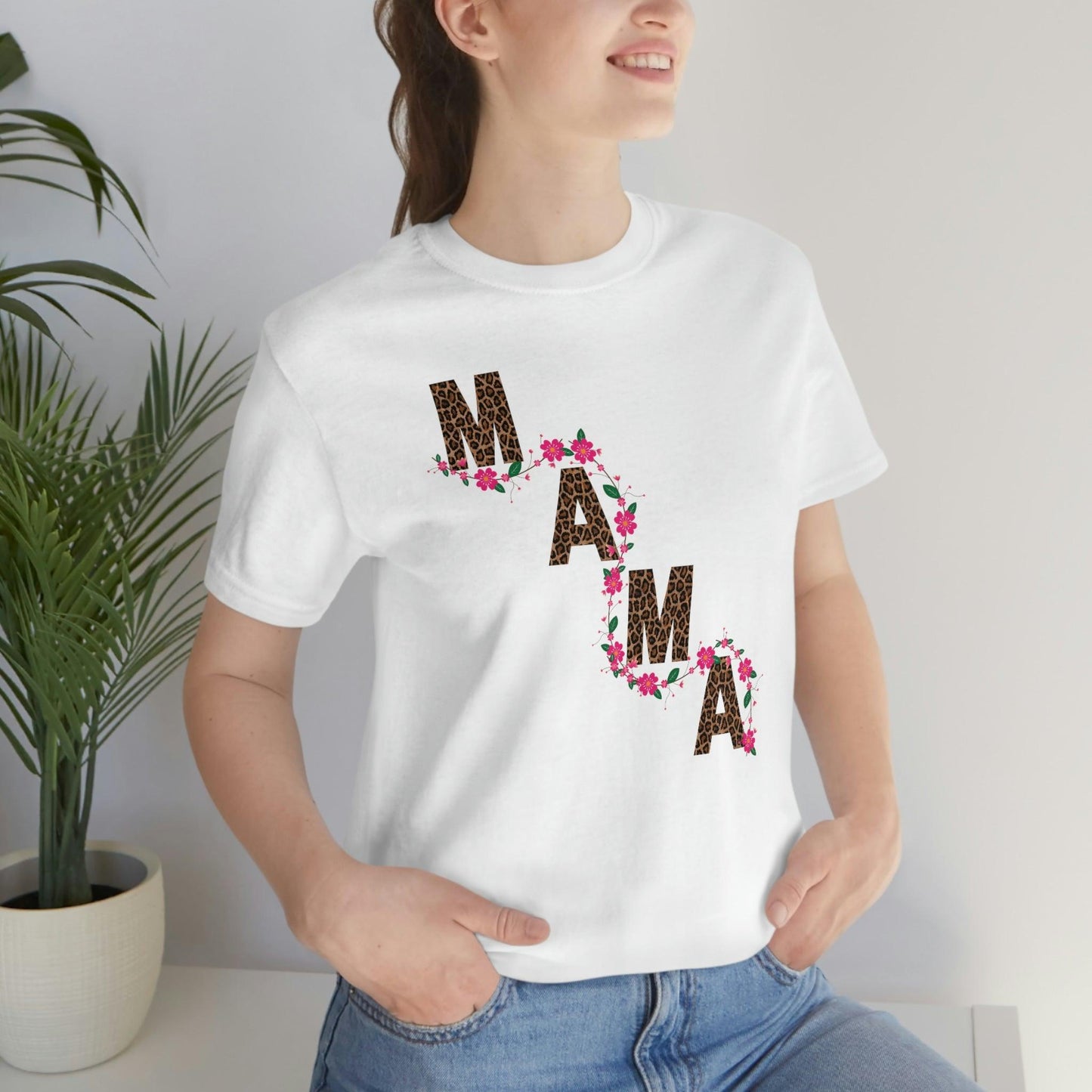 Leopard print Mama shirt Flower mama shirt - Leopard Mama Shirt mothers day shirt new mom shirt - Giftsmojo