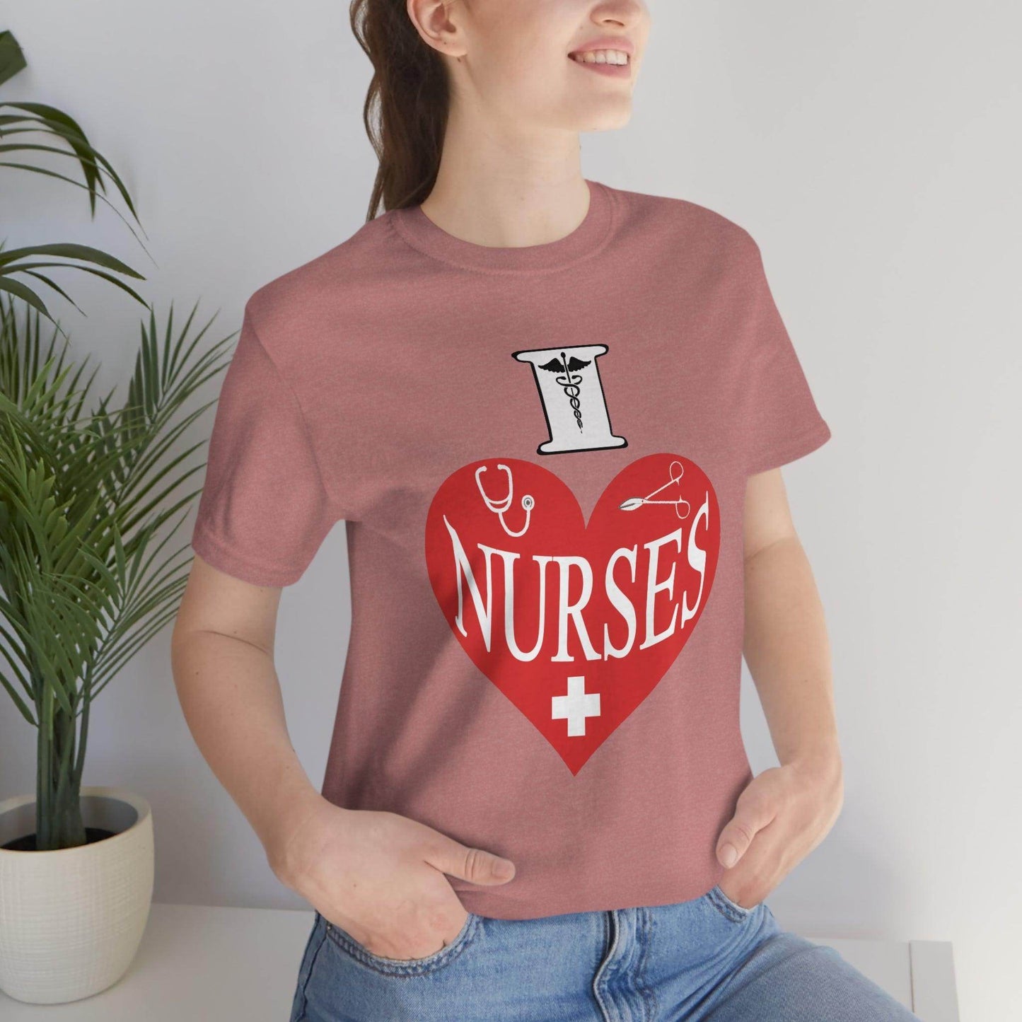 I love Nurses Tee - Giftsmojo