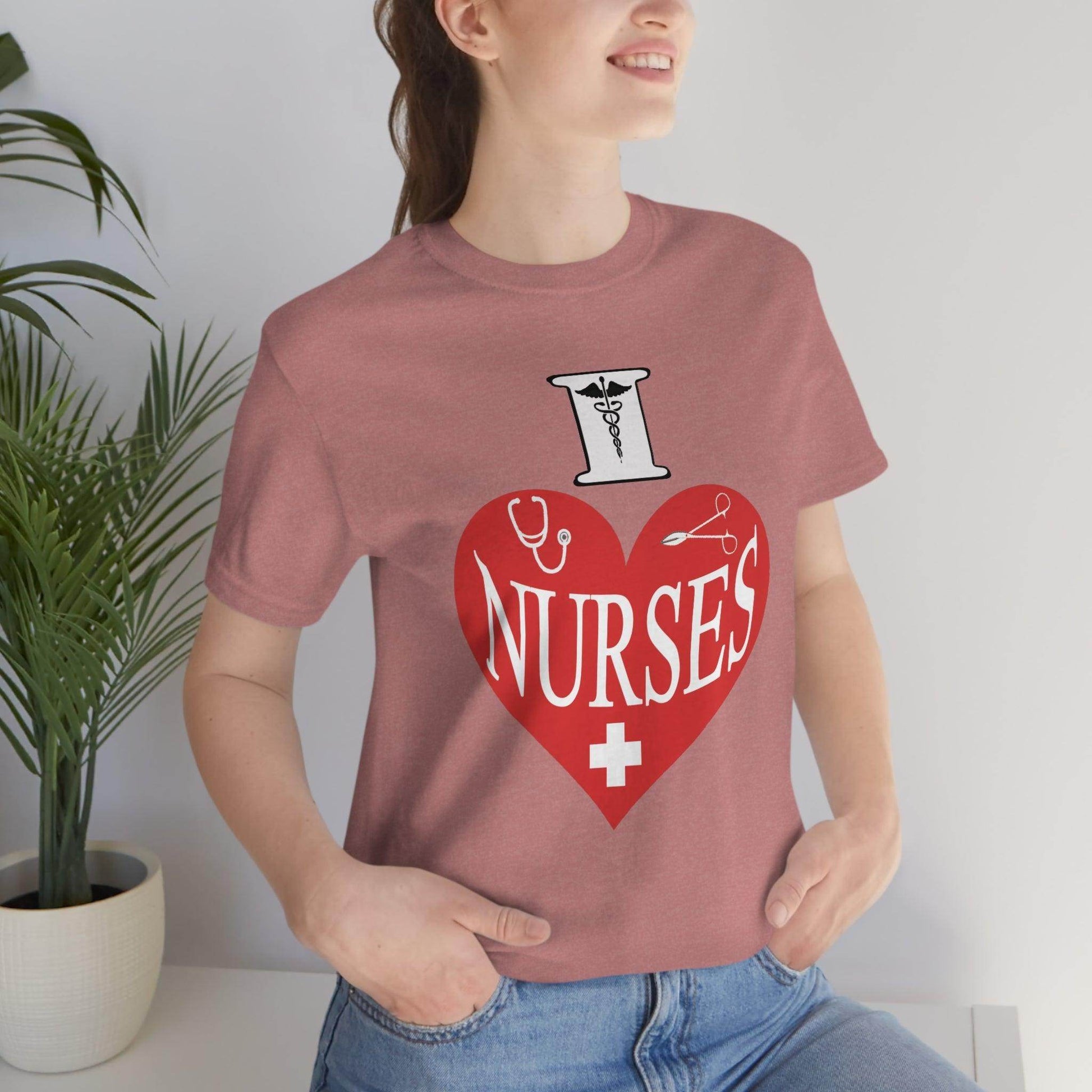 I love Nurses Tee - Giftsmojo