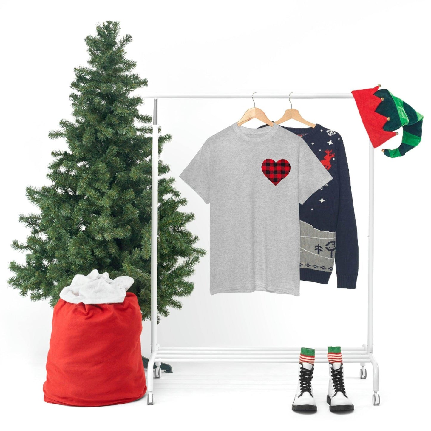 Plaid Heart T-Shirt - Giftsmojo