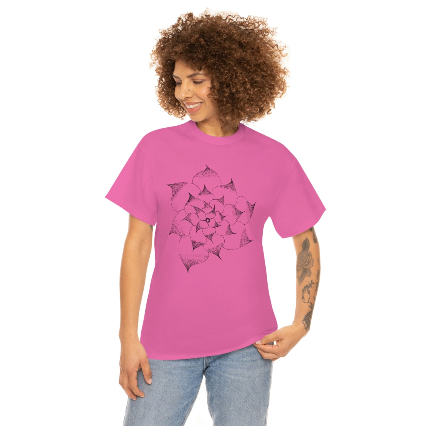 Flower Tee, custom designed tee, flower t-shirt, floral graphic tee