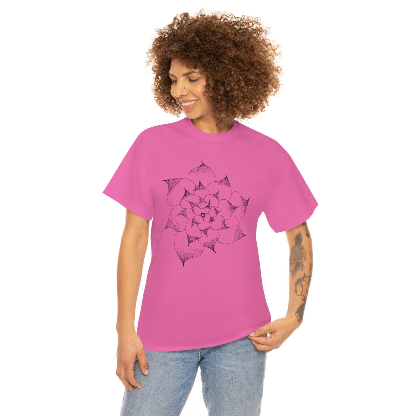 Flower Tee, custom designed tee, flower t-shirt, floral graphic tee - Giftsmojo