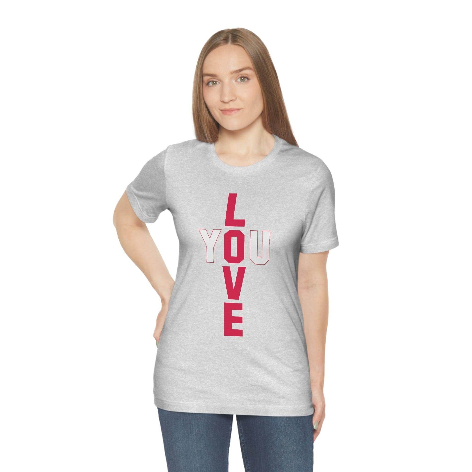 T-shape Love you Tee - Giftsmojo