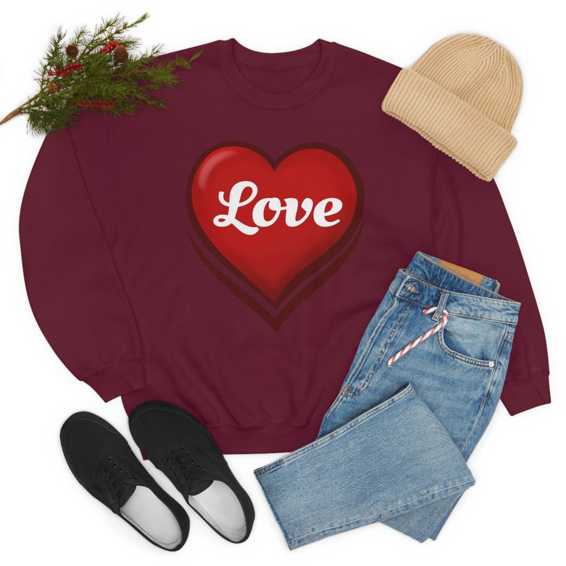 Love Sweatshirt, Valentine's Gift, - Giftsmojo