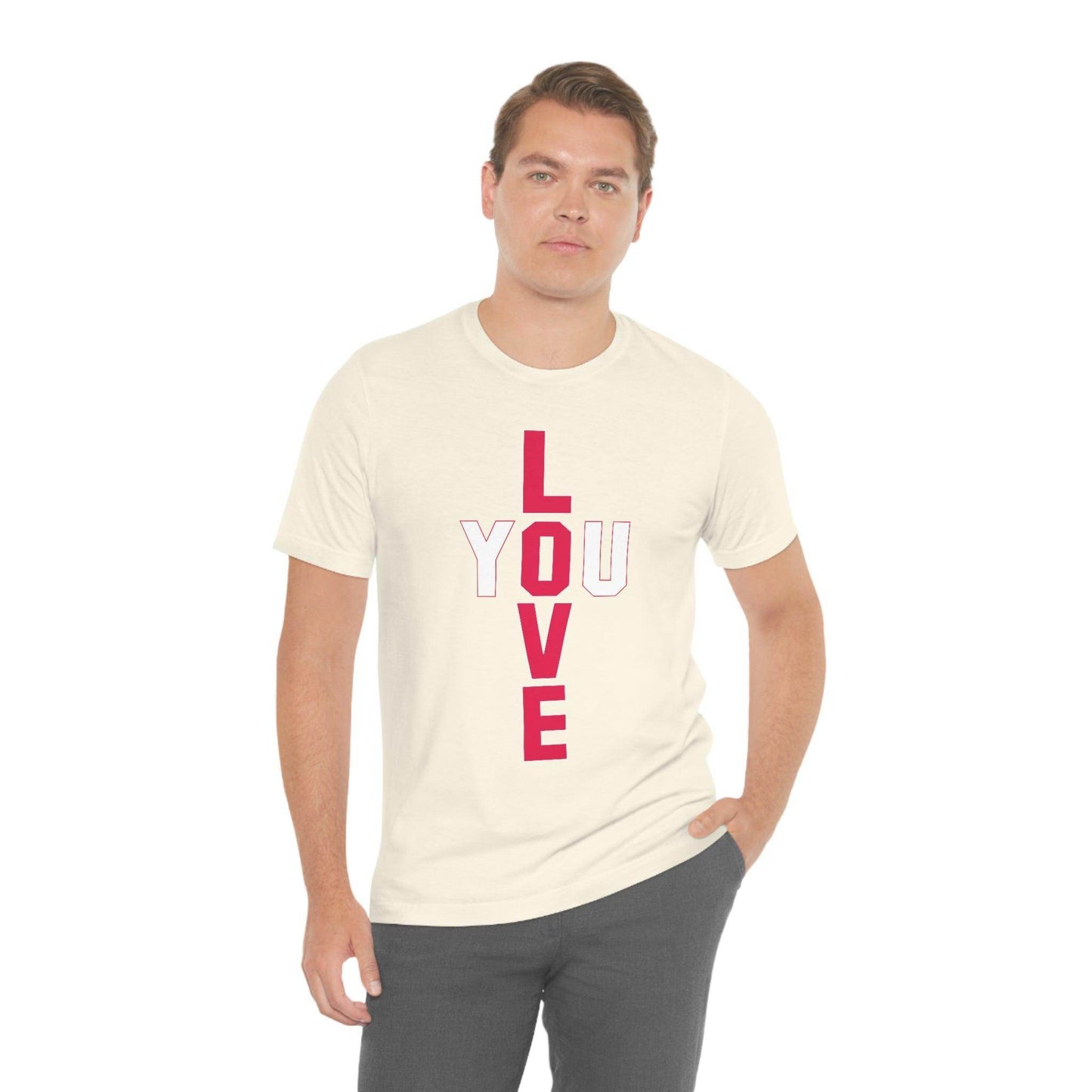 T-shape Love you Tee - Giftsmojo