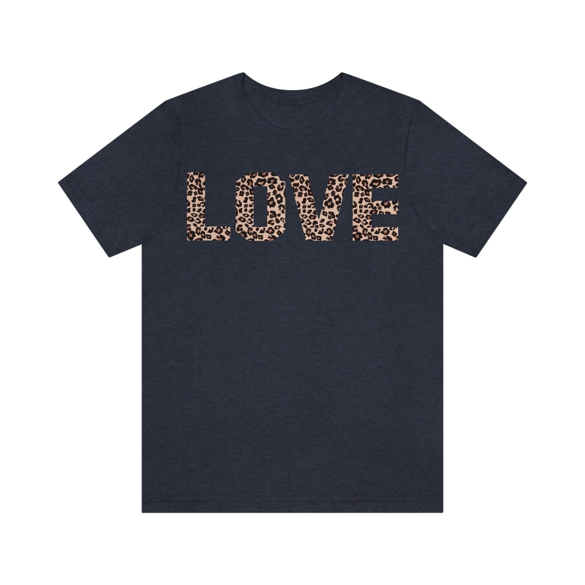 Leopard print love Tee - Giftsmojo