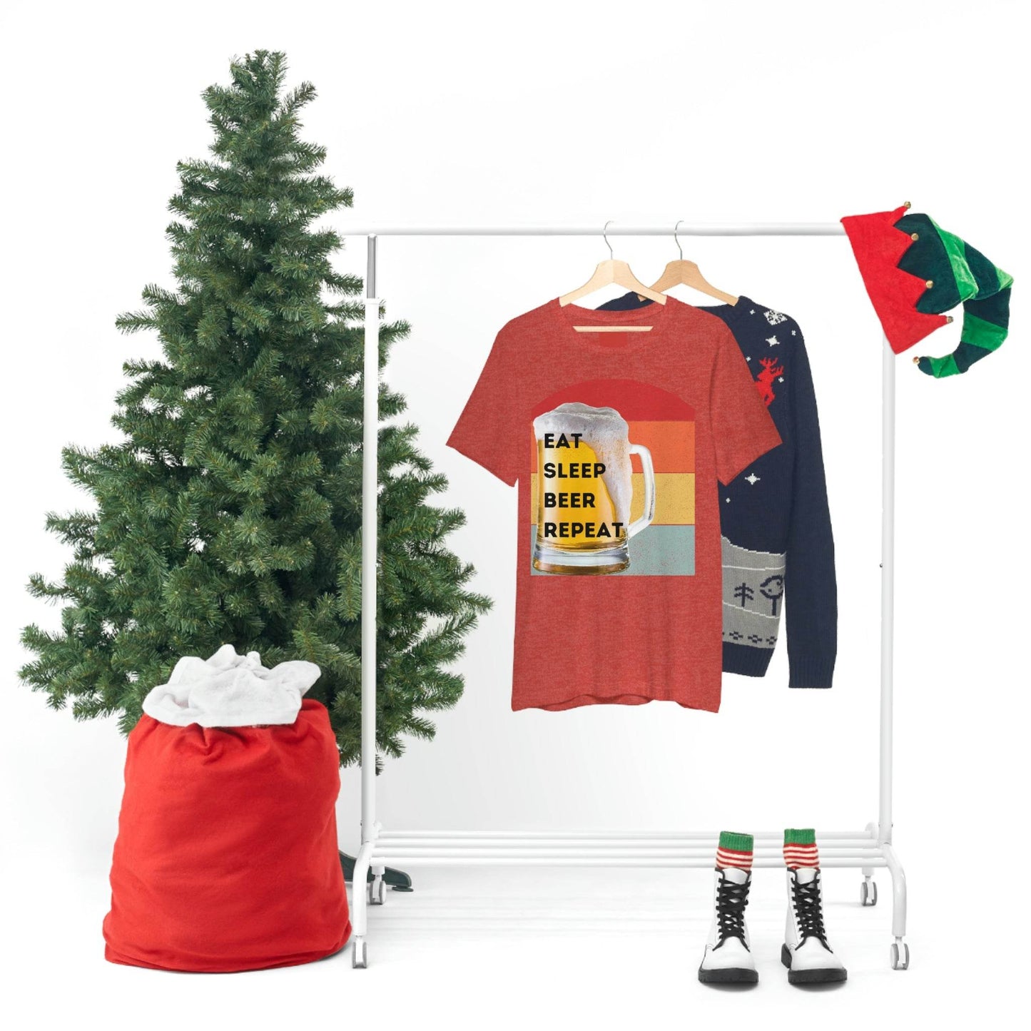 Retro shirt Eat Sleep Beer Repeat - funny beer shirt - Giftsmojo