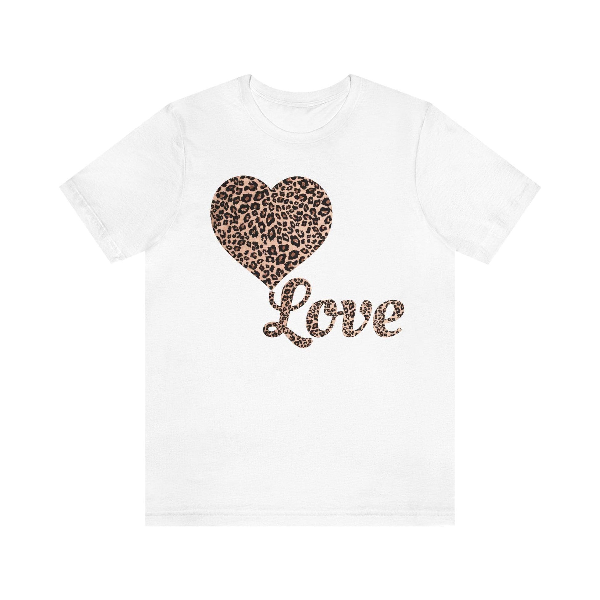 Love Heart, Leopard Print Tee - Giftsmojo