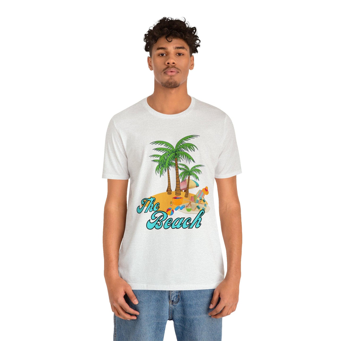 The Beach shirt, Beach t-shirt, Summer shirt, Beachwear, Beach fashion, Tropical print, Trendy design, Stylish beach apparel