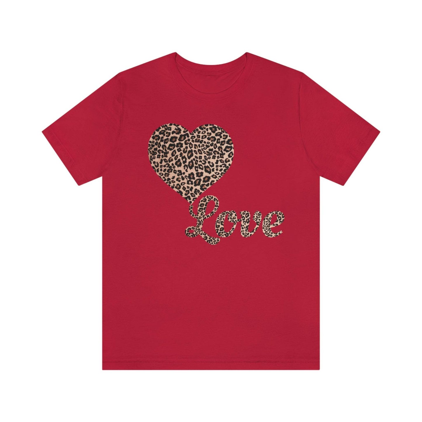 Love Heart, Leopard Print Tee - Giftsmojo