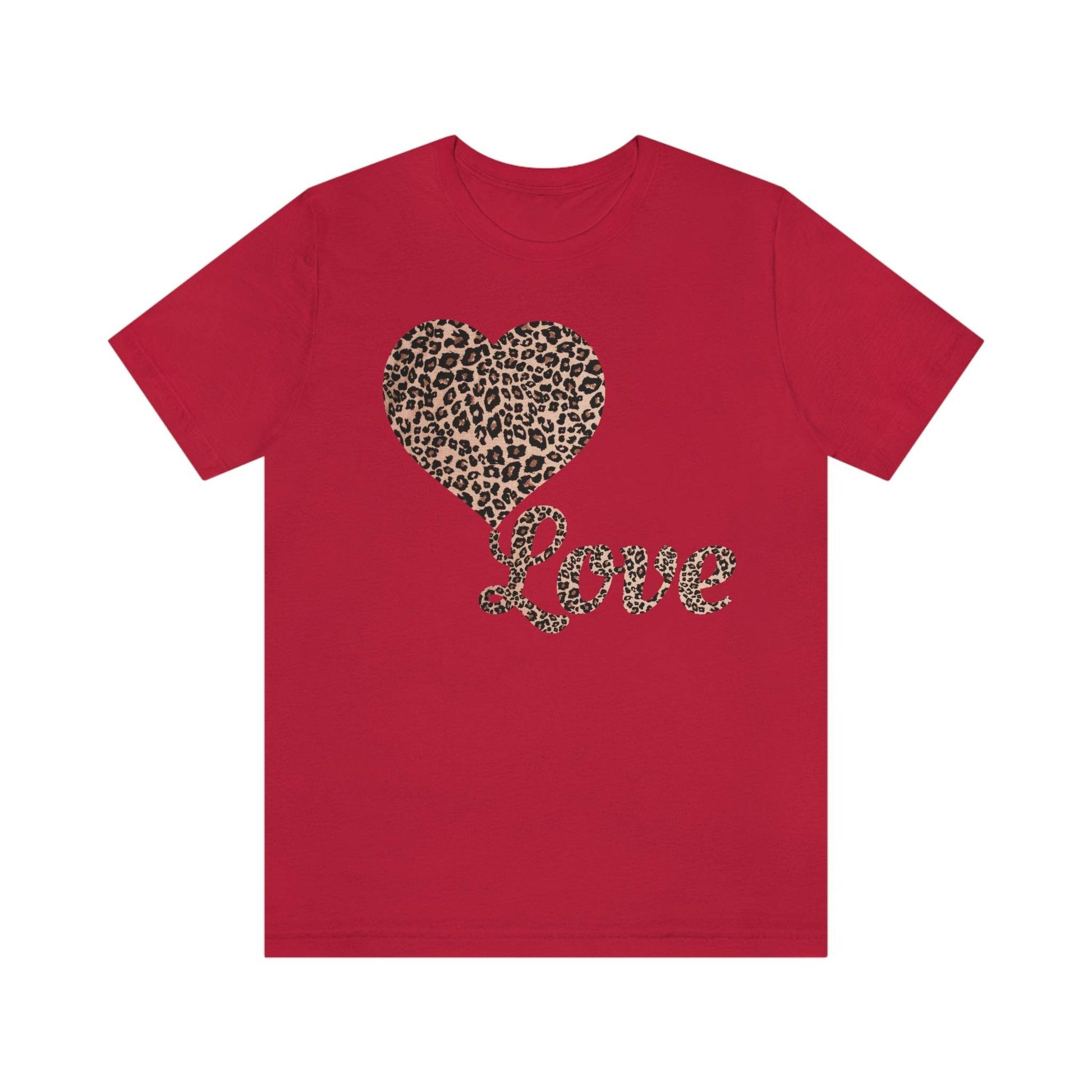 Love Heart, Leopard Print Tee - Giftsmojo