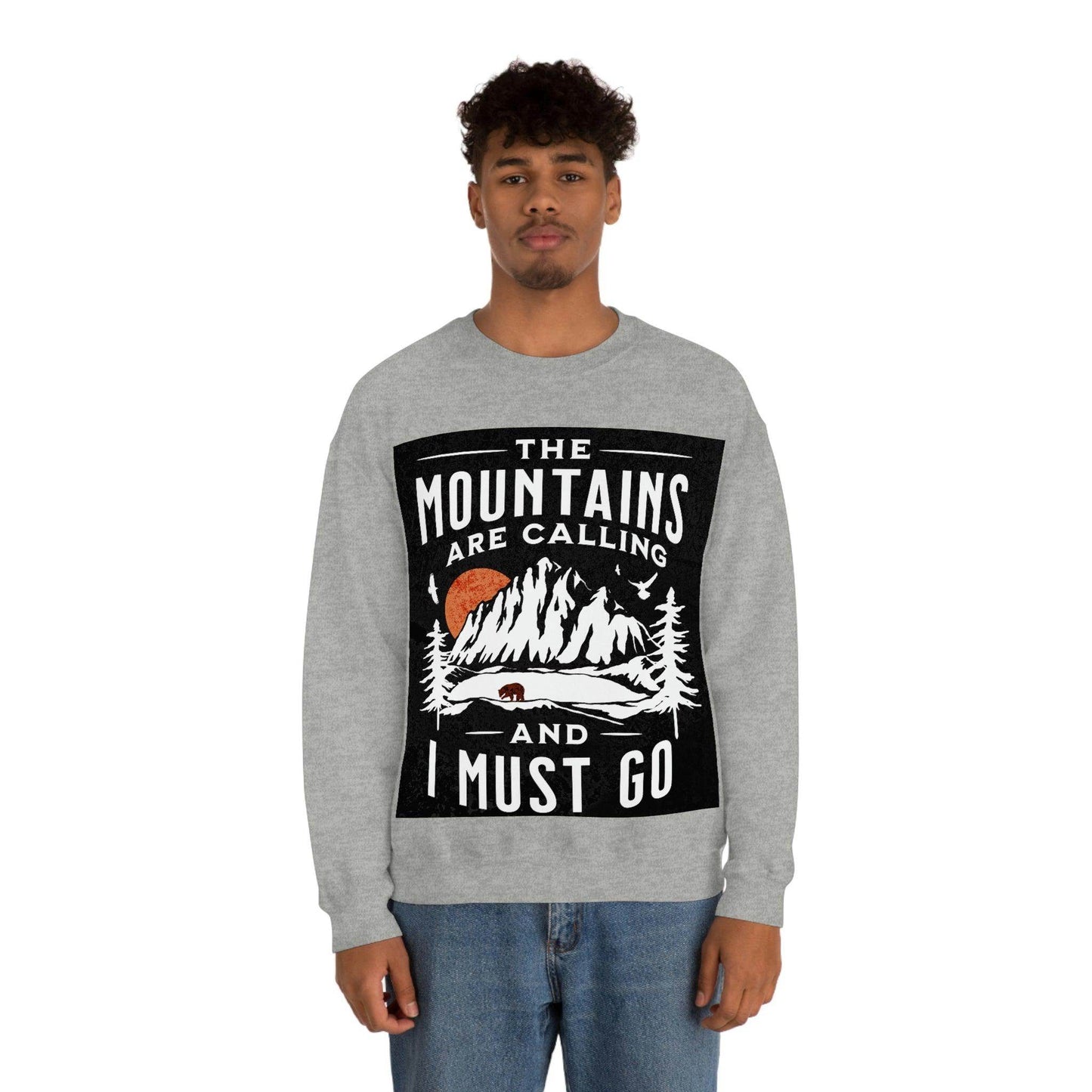 The Mountains are calling Crewneck Sweatshirt - Giftsmojo