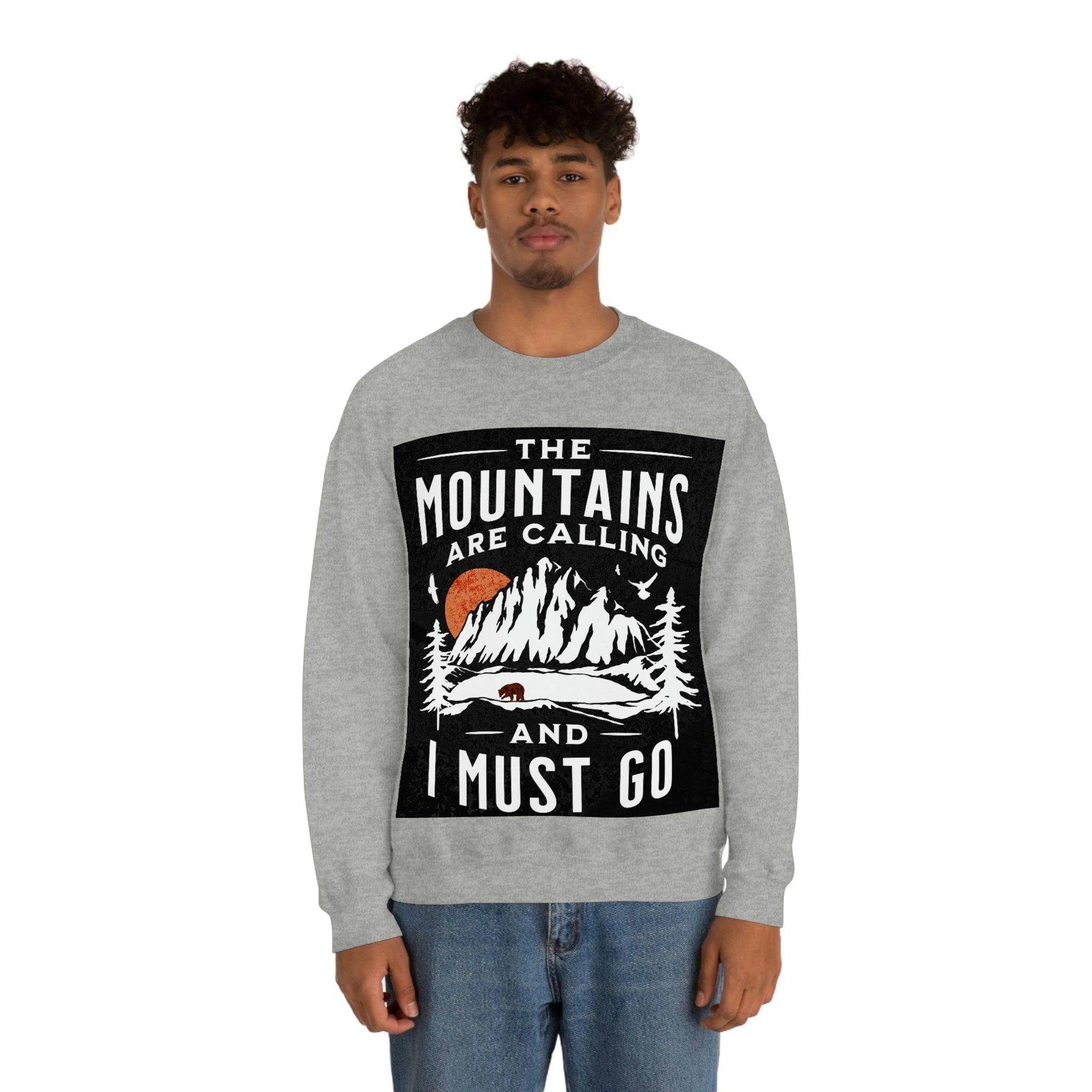 The Mountains are calling Crewneck Sweatshirt - Giftsmojo
