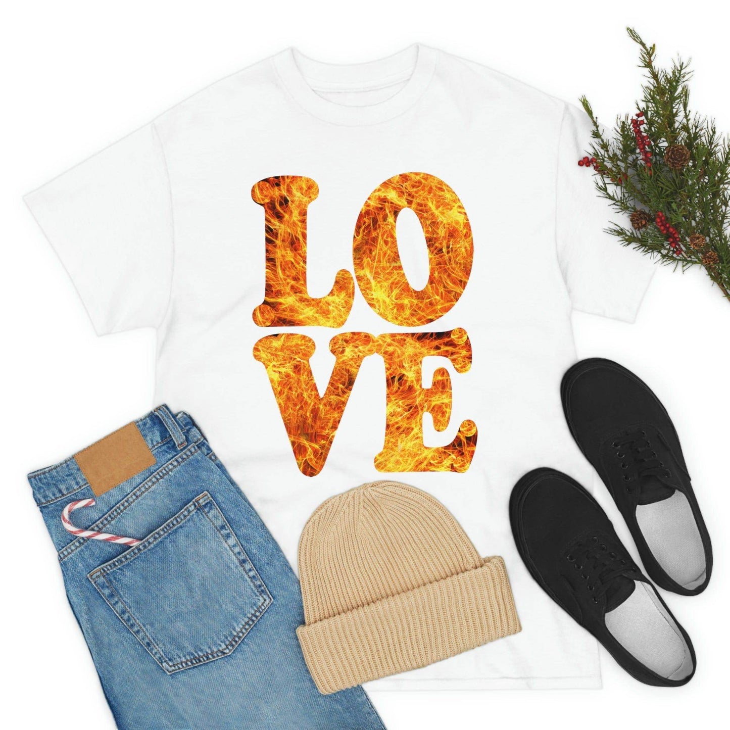 love fire big Tee - Giftsmojo