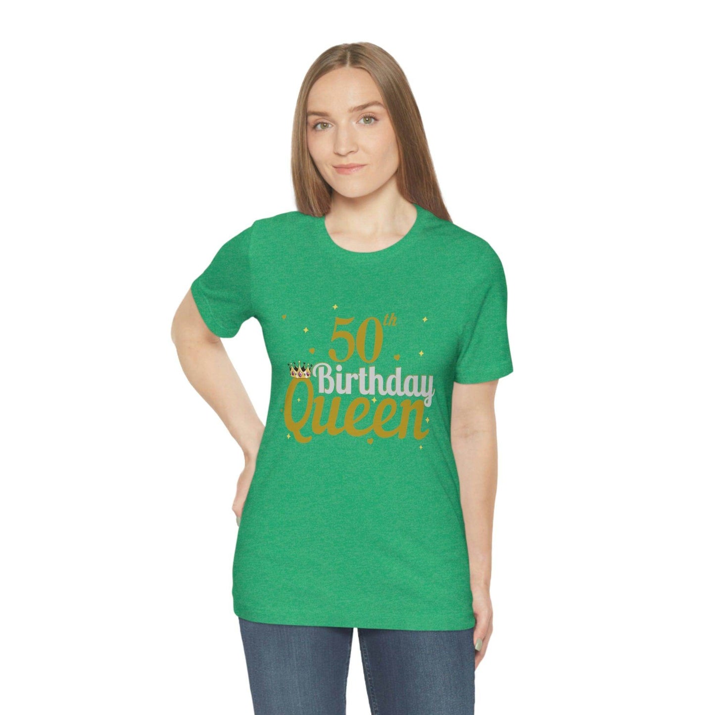 50th birthday queen shirt, birthday shirt, gift for her - Giftsmojo