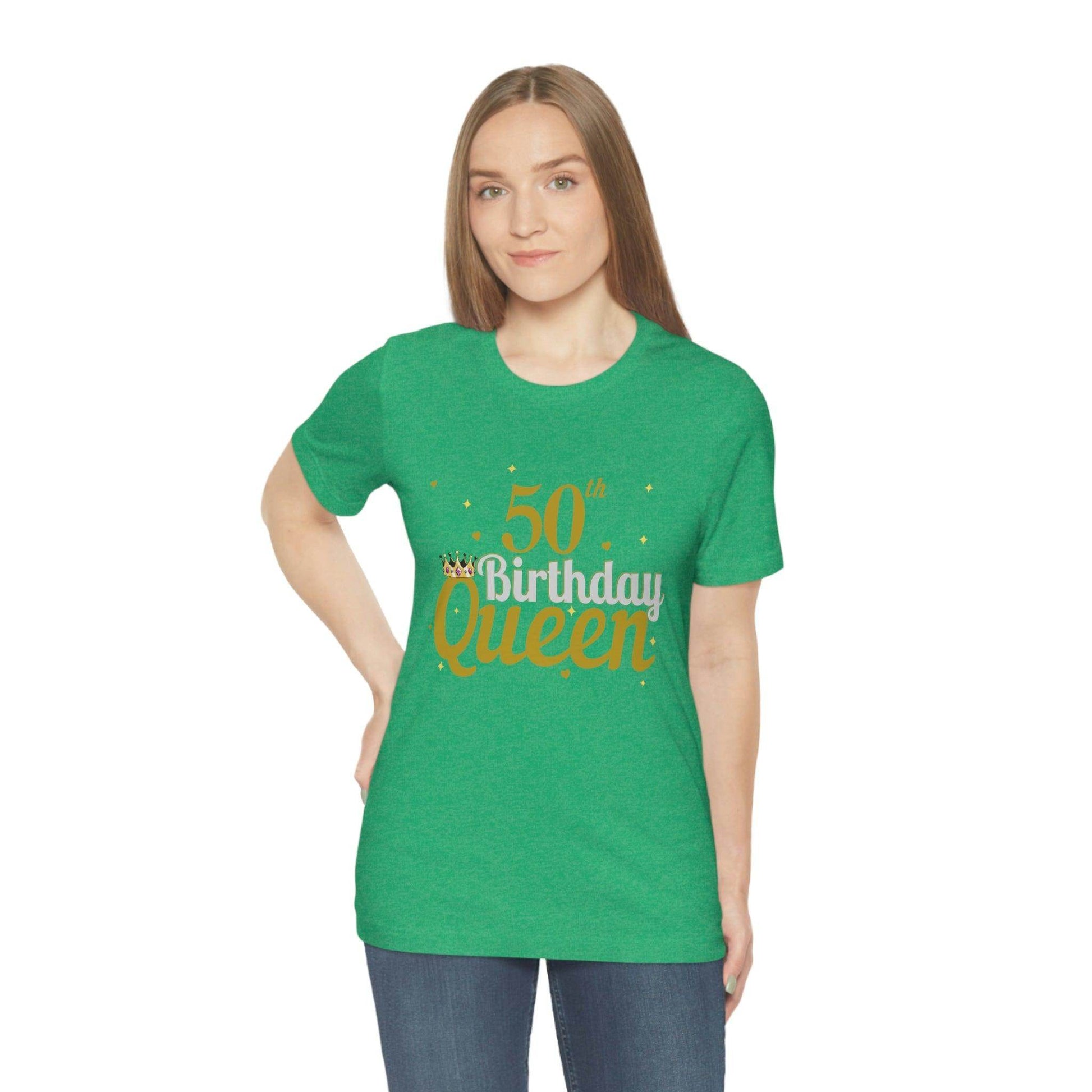 50th birthday queen shirt, birthday shirt, gift for her - Giftsmojo