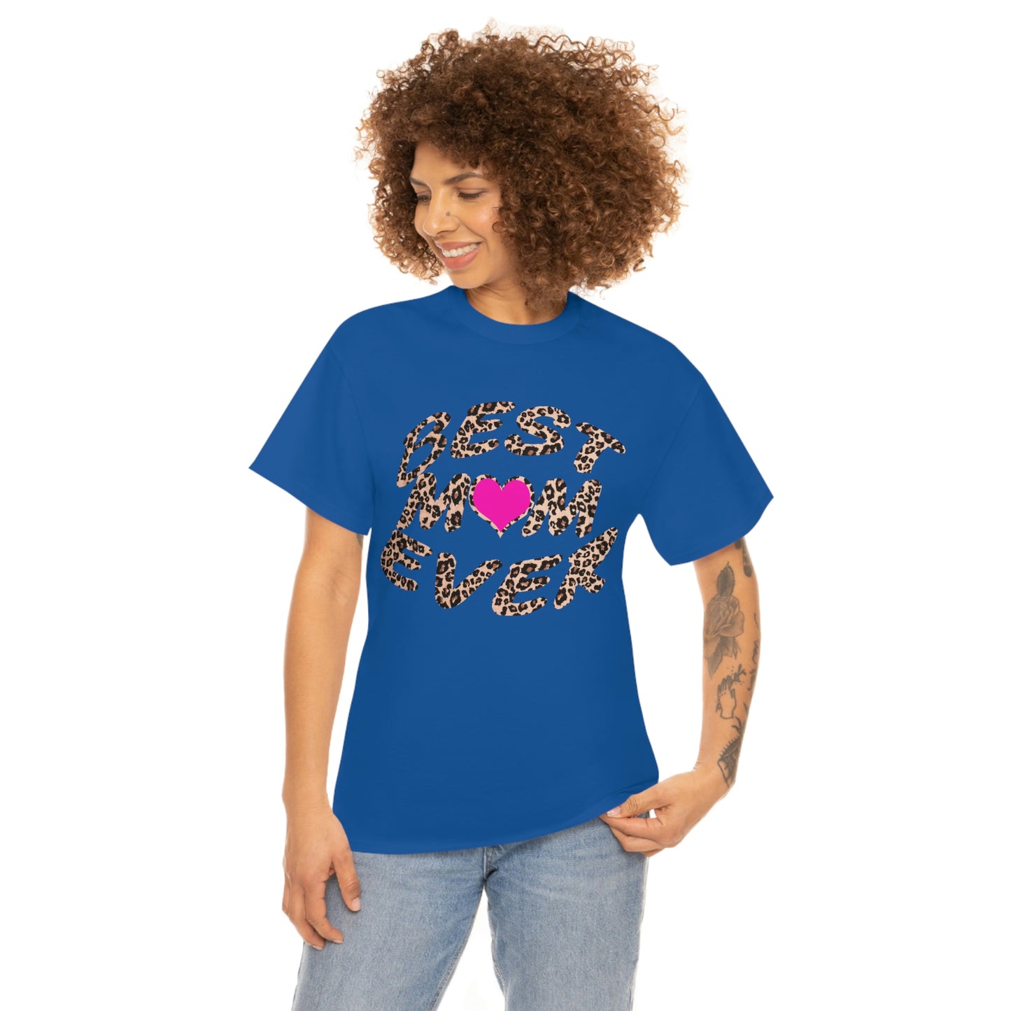 Best mom ever leopard print Tee