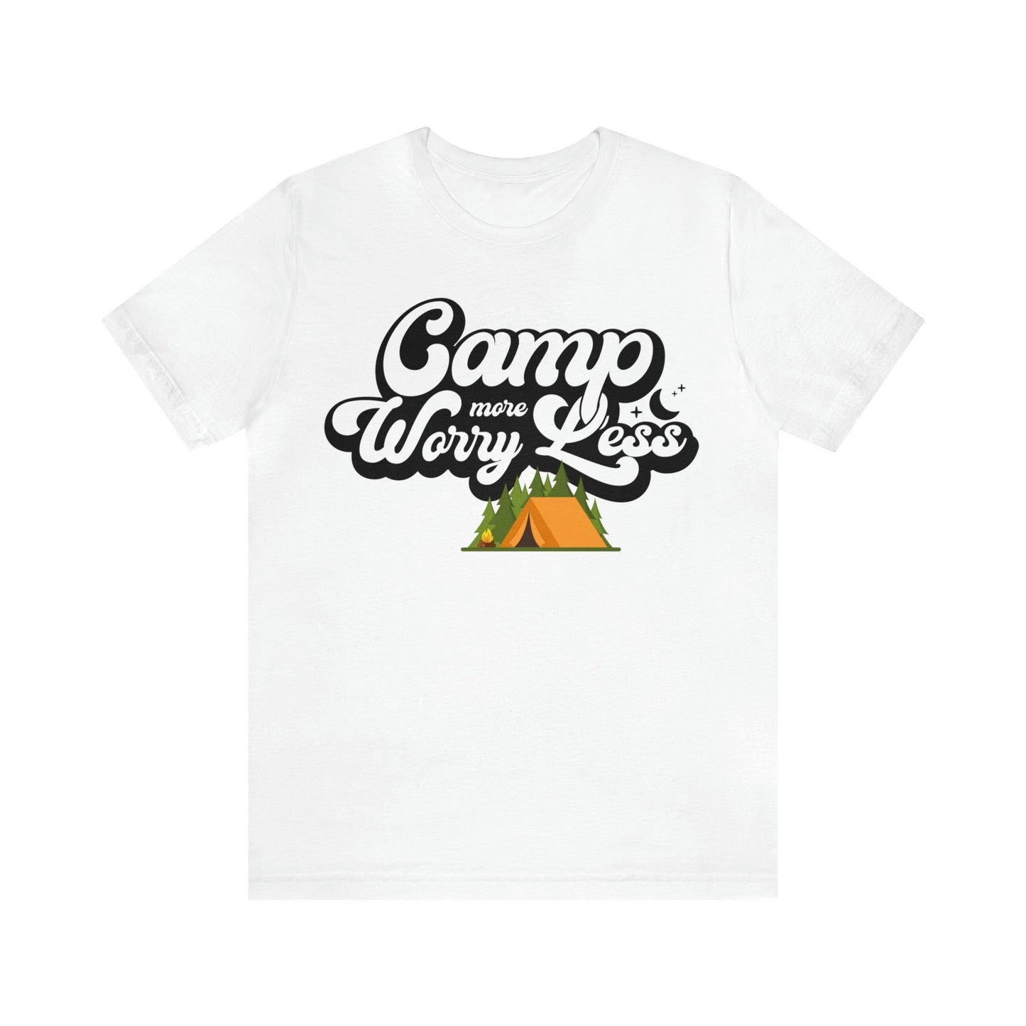 Camp More Worry Less Shirt, Outdoor adventure clothing, Nature-inspired shirts, Outdoor enthusiasts gift, Adventure-themed attire - Giftsmojo