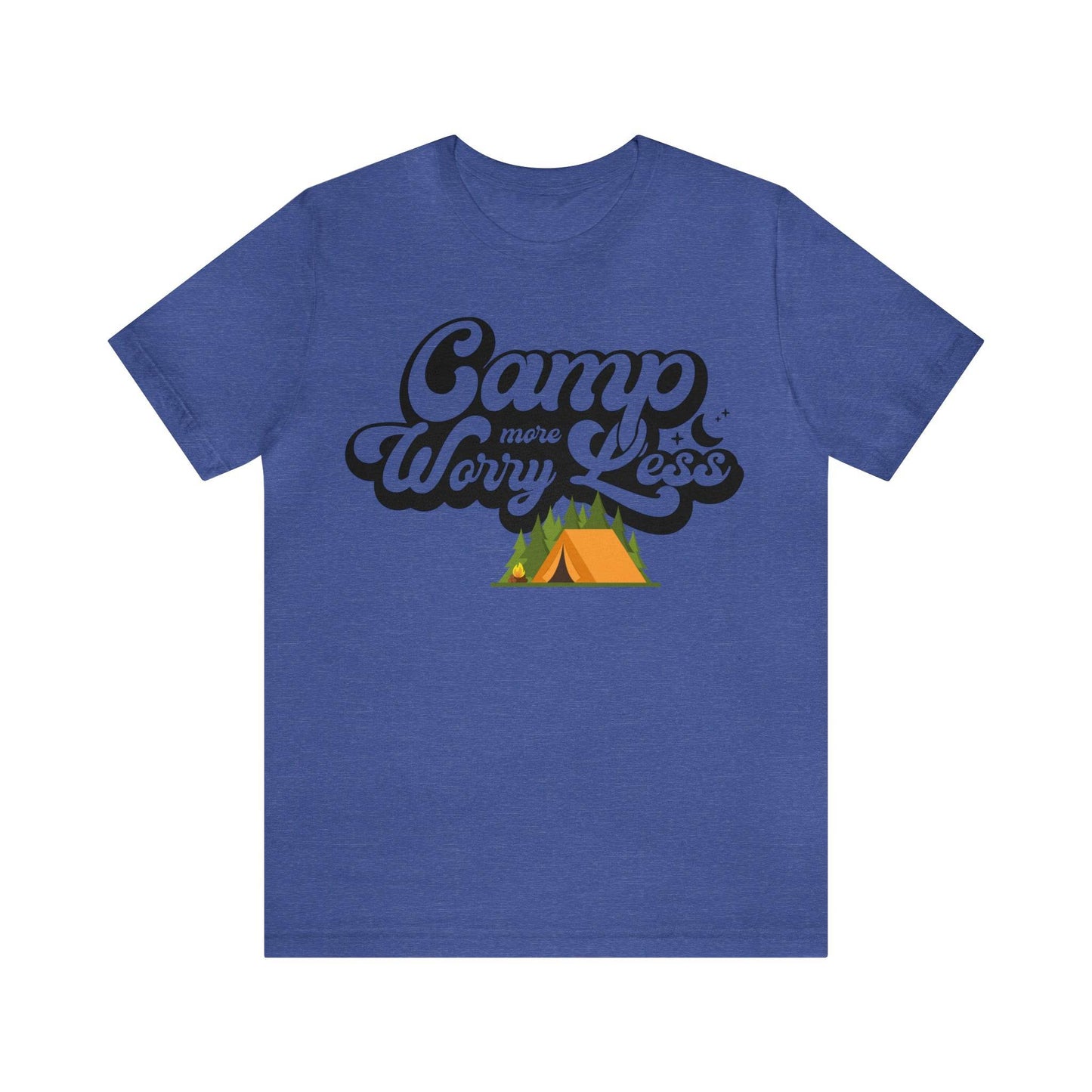 Camp More Worry Less Shirt, Outdoor adventure clothing, Nature-inspired shirts, Outdoor enthusiasts gift, Adventure-themed attire - Giftsmojo