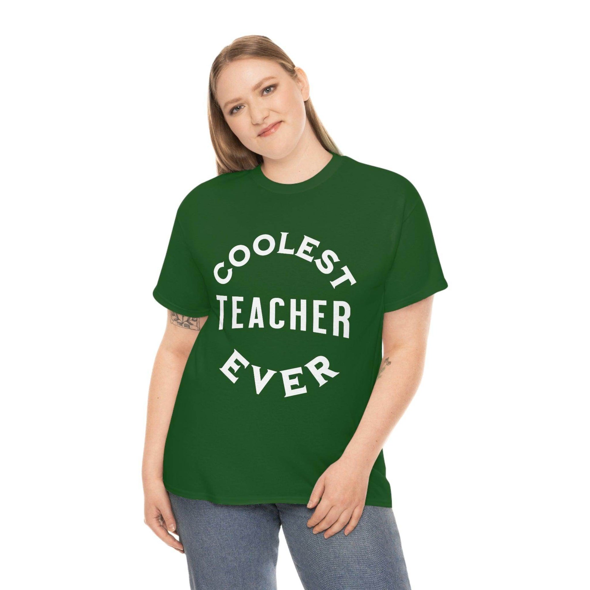Coolest Teacher Ever Tee - cute teacher shirt - gift for teacher - Giftsmojo