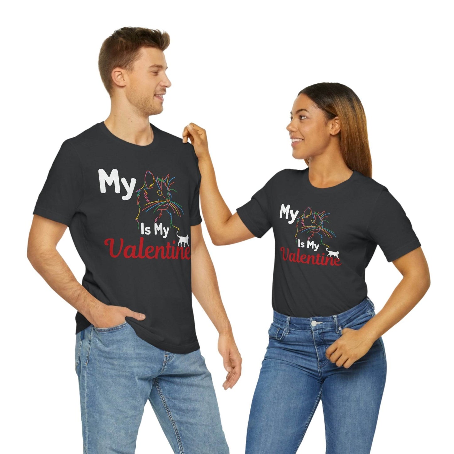 My Cat is My Valentine, Cute Pet lover Valentine shirt - Cute Cat lover shirt - Cat Mom shirt - Giftsmojo