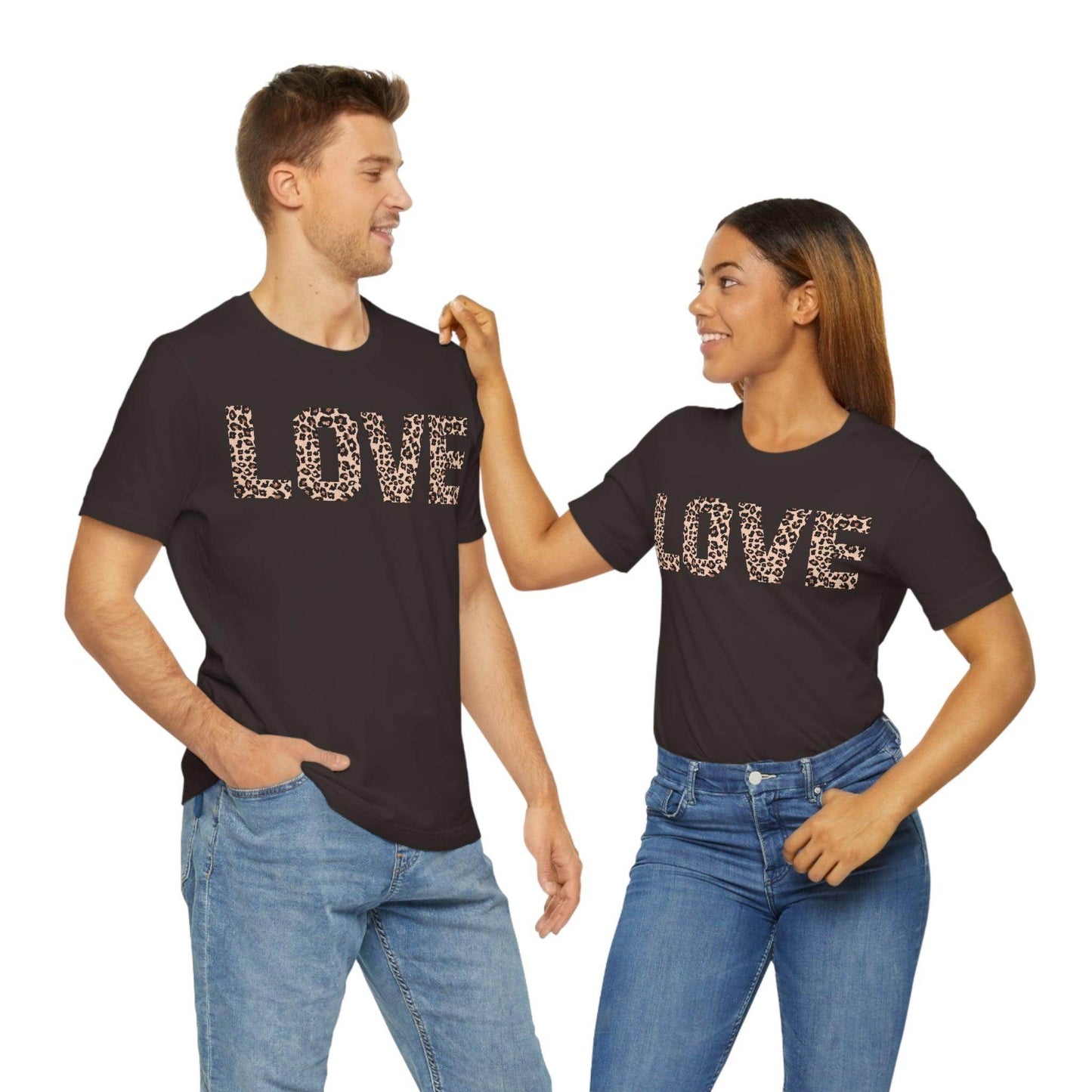 Leopard print love Tee - Giftsmojo