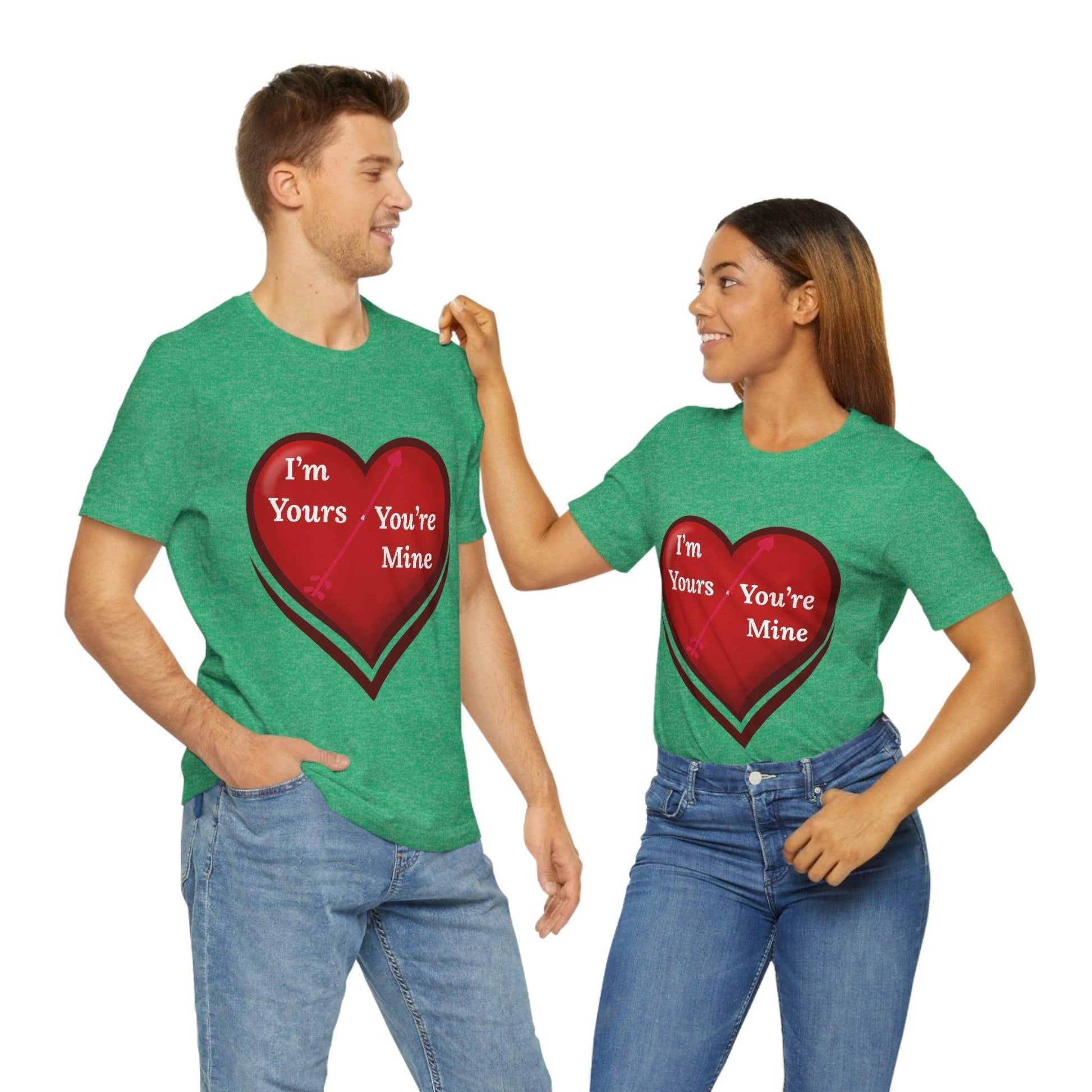 I'm Yours and You're Mine Heart Tee - Giftsmojo