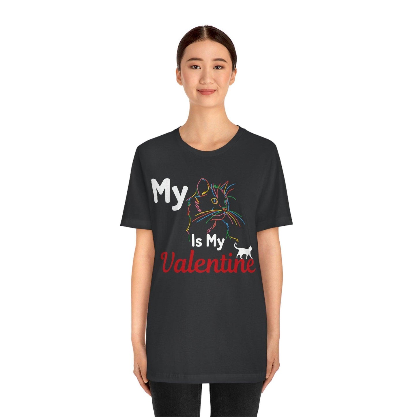 My Cat is My Valentine, Cute Pet lover Valentine shirt - Cute Cat lover shirt - Cat Mom shirt - Giftsmojo