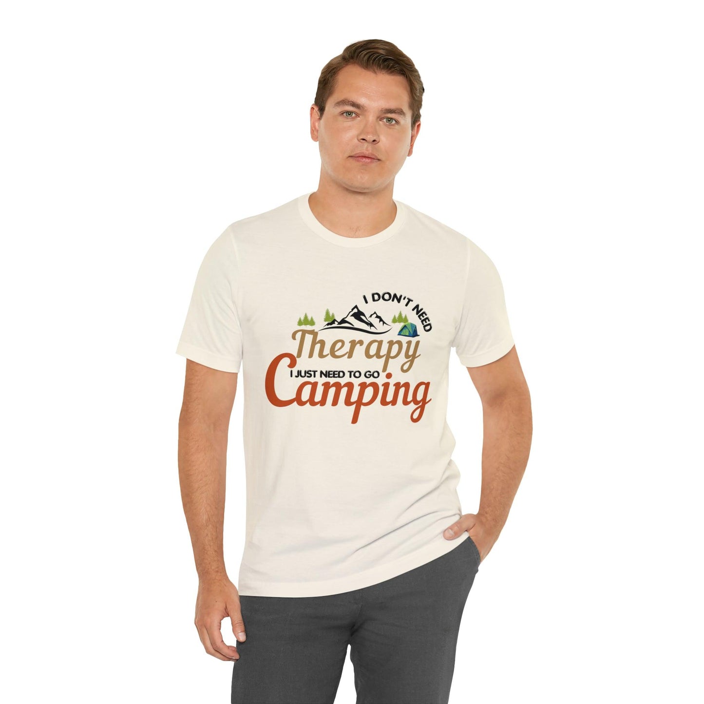I don't need therapy I just need to go camping, camping shirt, dad shirt, dad gift, gift for outdoor lover, fishing gift nature lover shirt