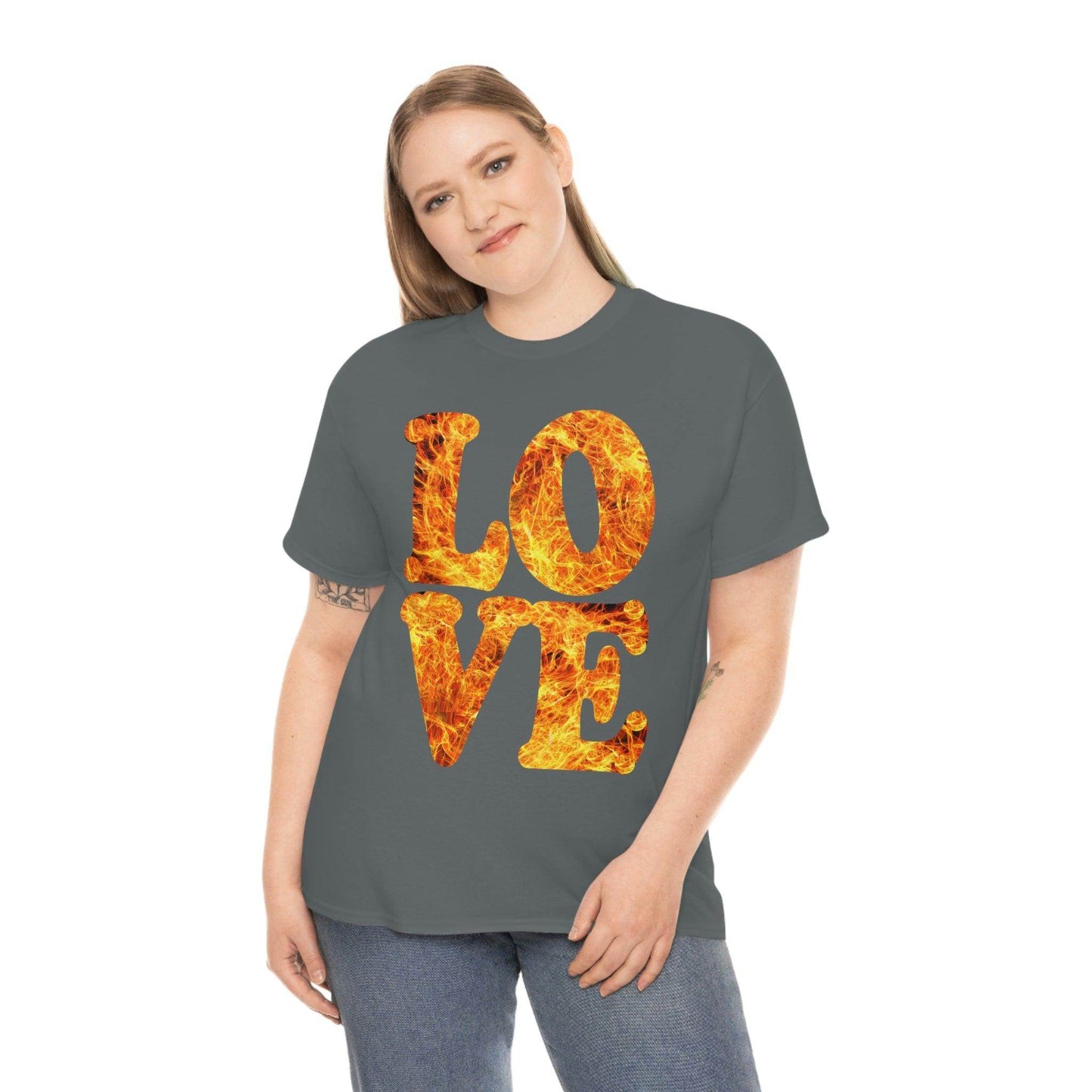 love fire big Tee - Giftsmojo