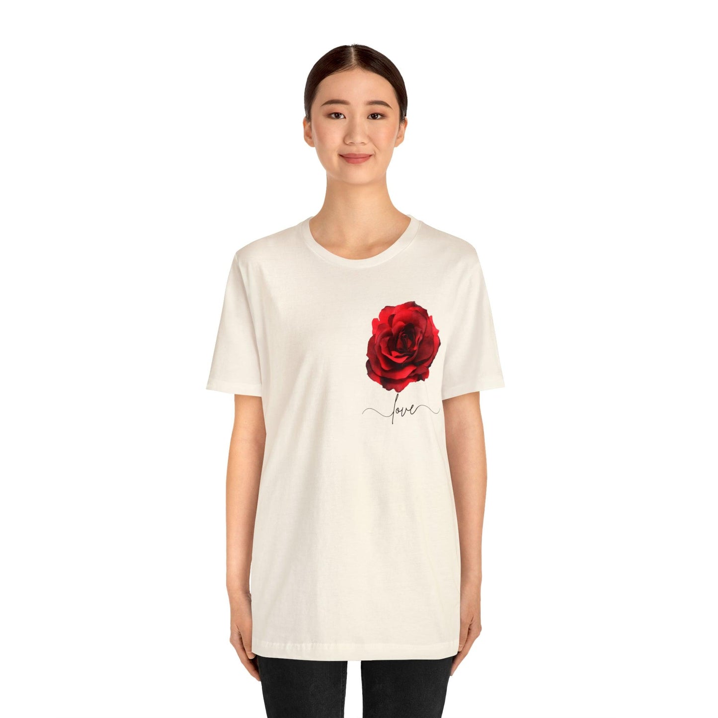 Love Rose Flower shirt, Floral motif, Floral shirt, Engagement gift, Anniversary gift, Wedding gift, gift for Wife, gift for Mom