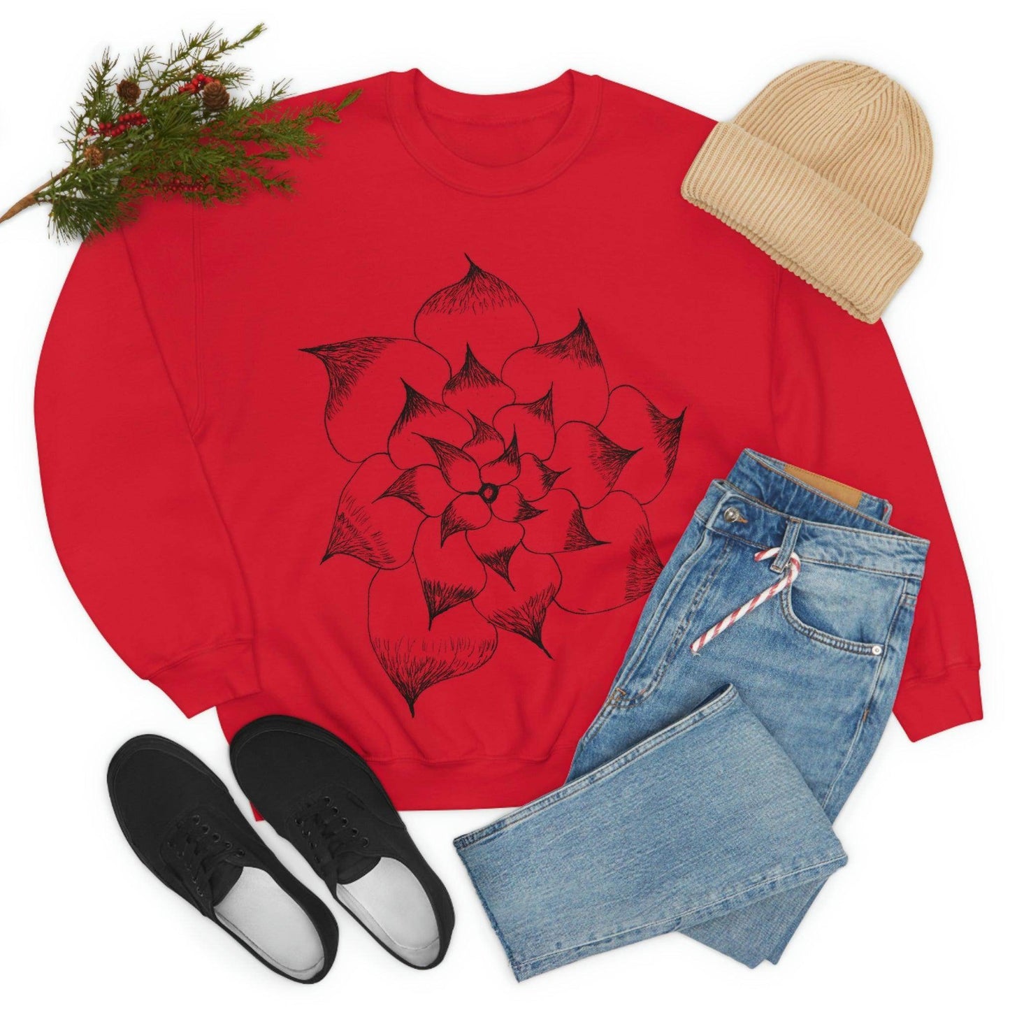 Flower Sweatshirt, floral sweatshirt flower shirt wildflower sweatshirt - Giftsmojo