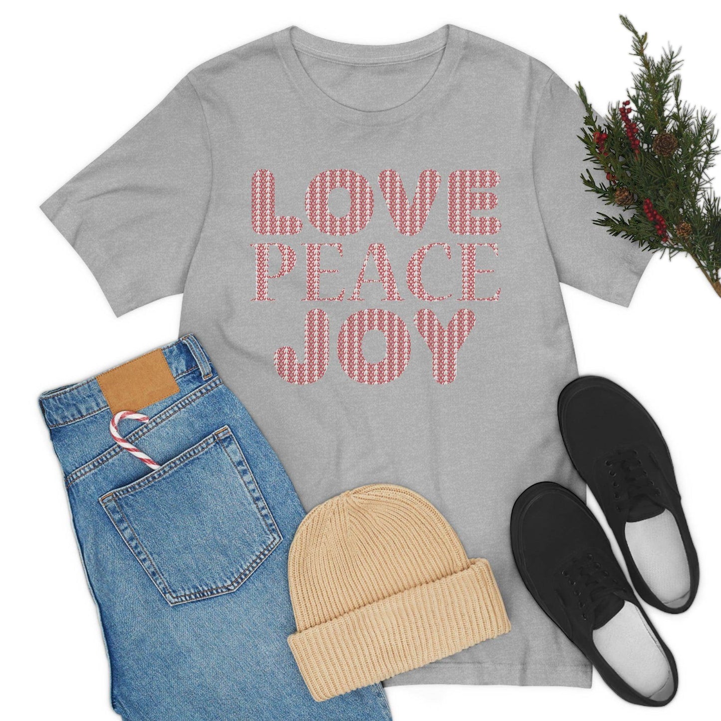 love peace joy Tee - Giftsmojo