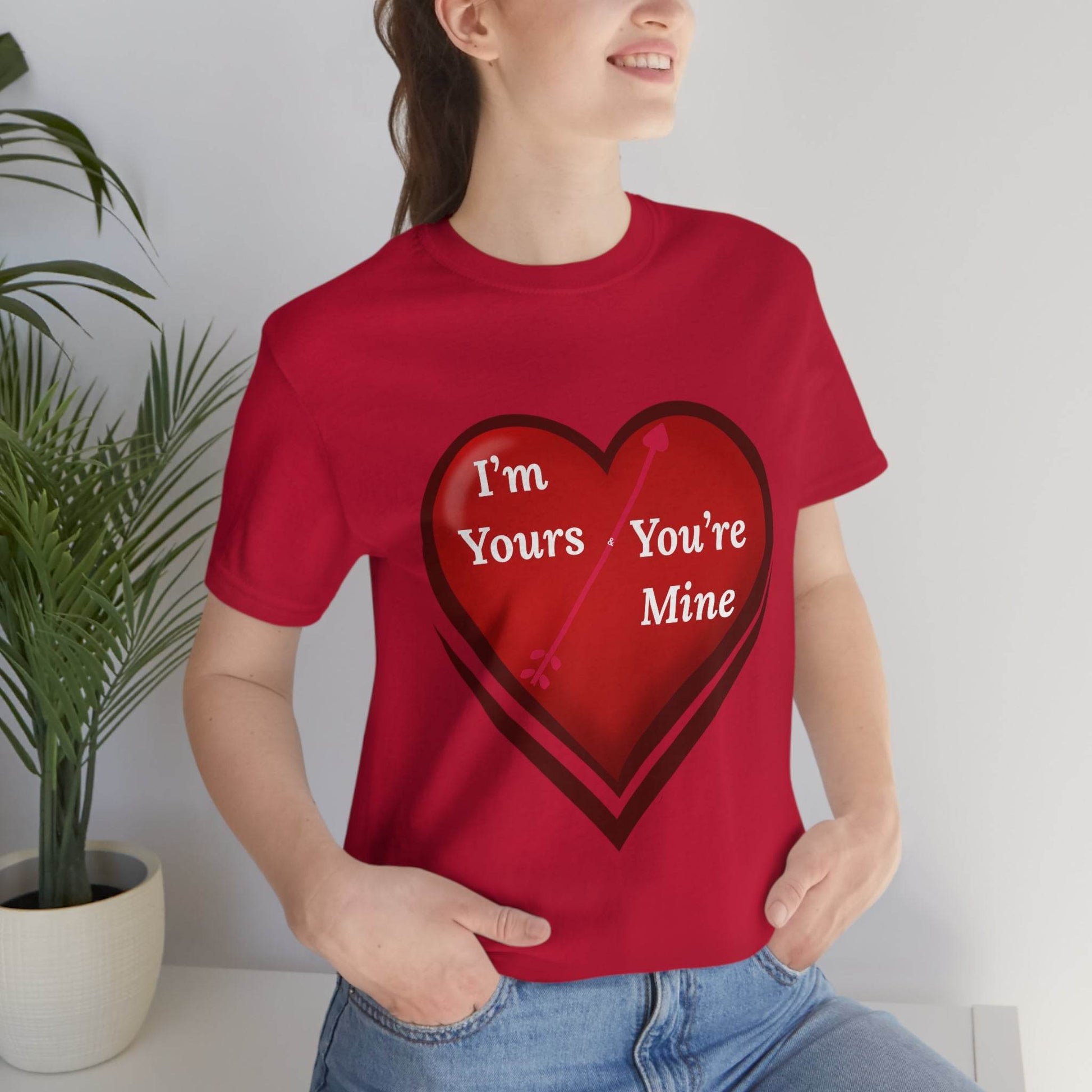 I'm Yours and You're Mine Heart Tee - Giftsmojo