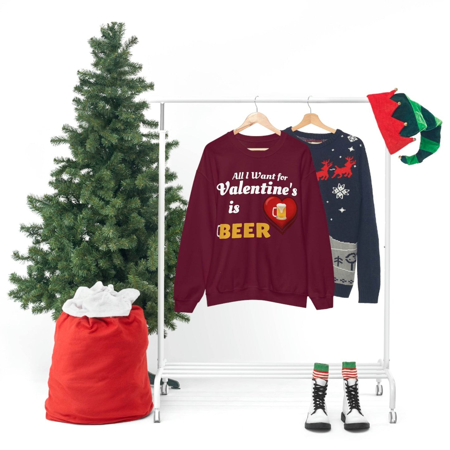 All I want for Valentine's is Beer Sweatshirt - Giftsmojo