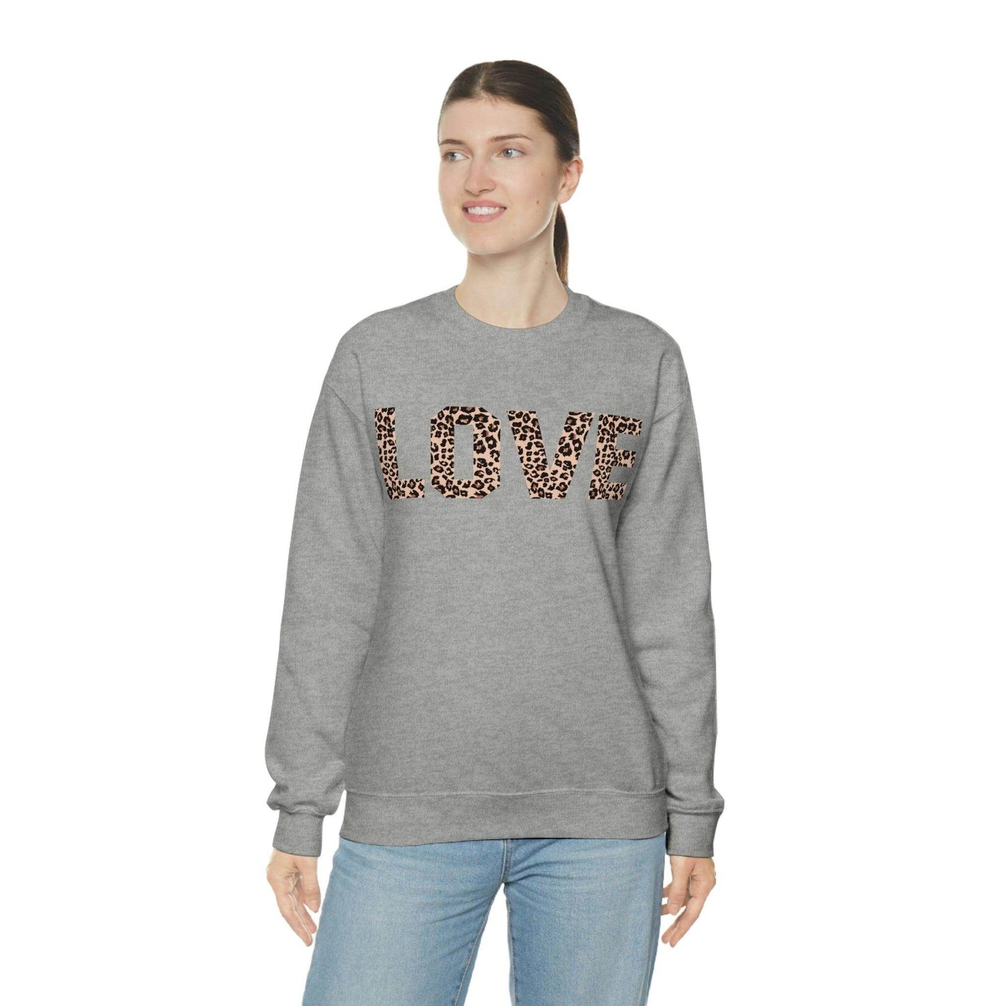 Leopard print love Sweatshirt - Giftsmojo