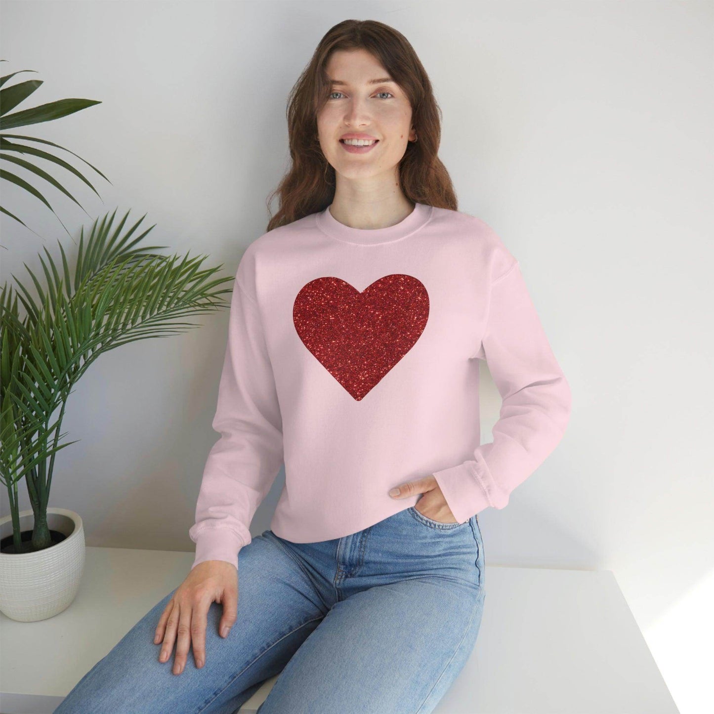 Heart Sweatshirt Love sweatshirt Love Shirt Cute Love Shirt with Heart Valentine sweatshirt - Matching Love shirt Girlfriend gift Boyfriend - Giftsmojo