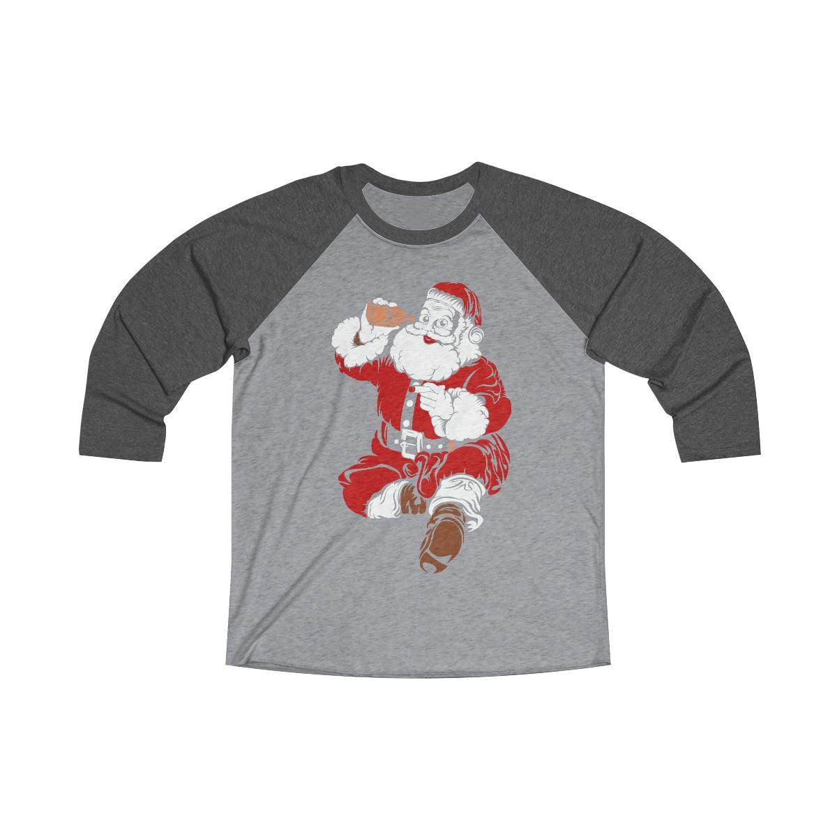Santa drinking beer Tee - Giftsmojo