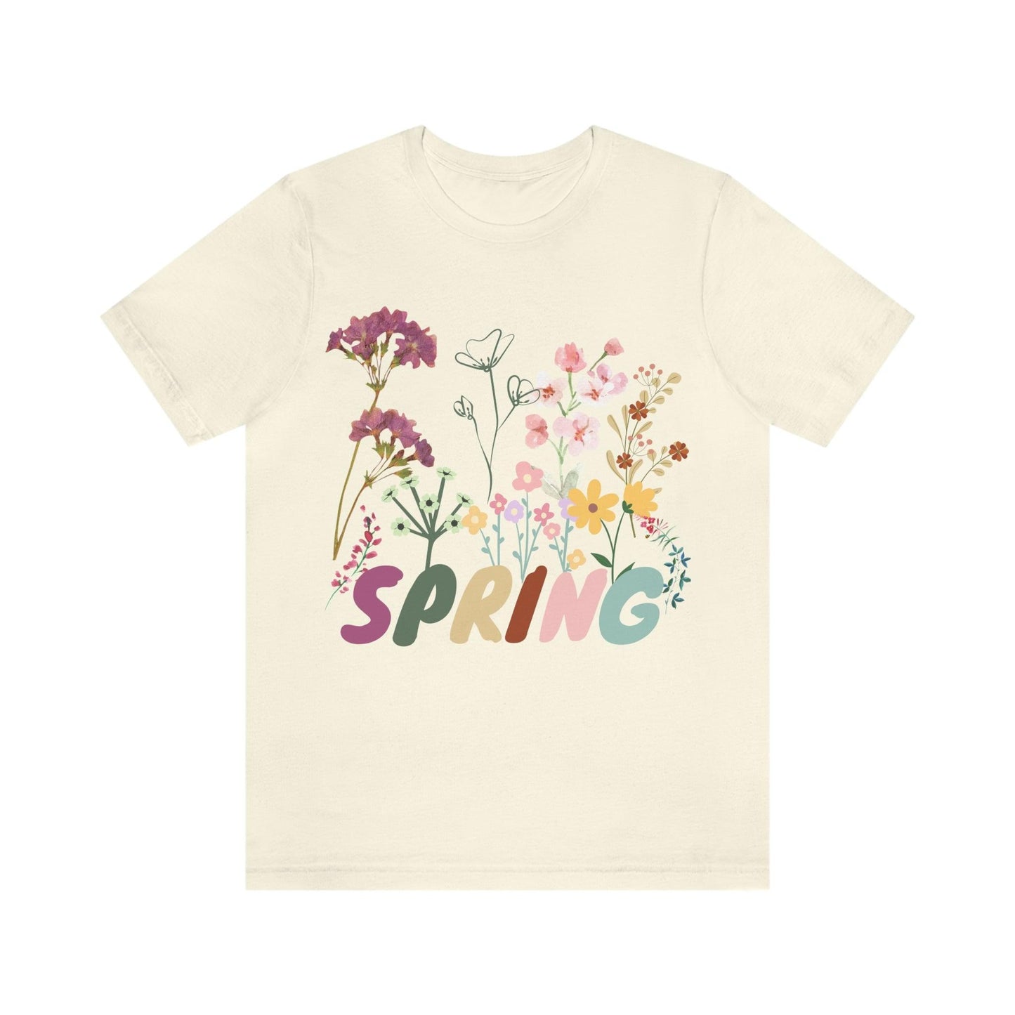 Spring Shirt, Flower T shirt, Vintage Botanical Shirt, Vintage T-shirt, Graphic Tshirt, Botanical Print, Vintage Flower Shirt, Wildflower,
