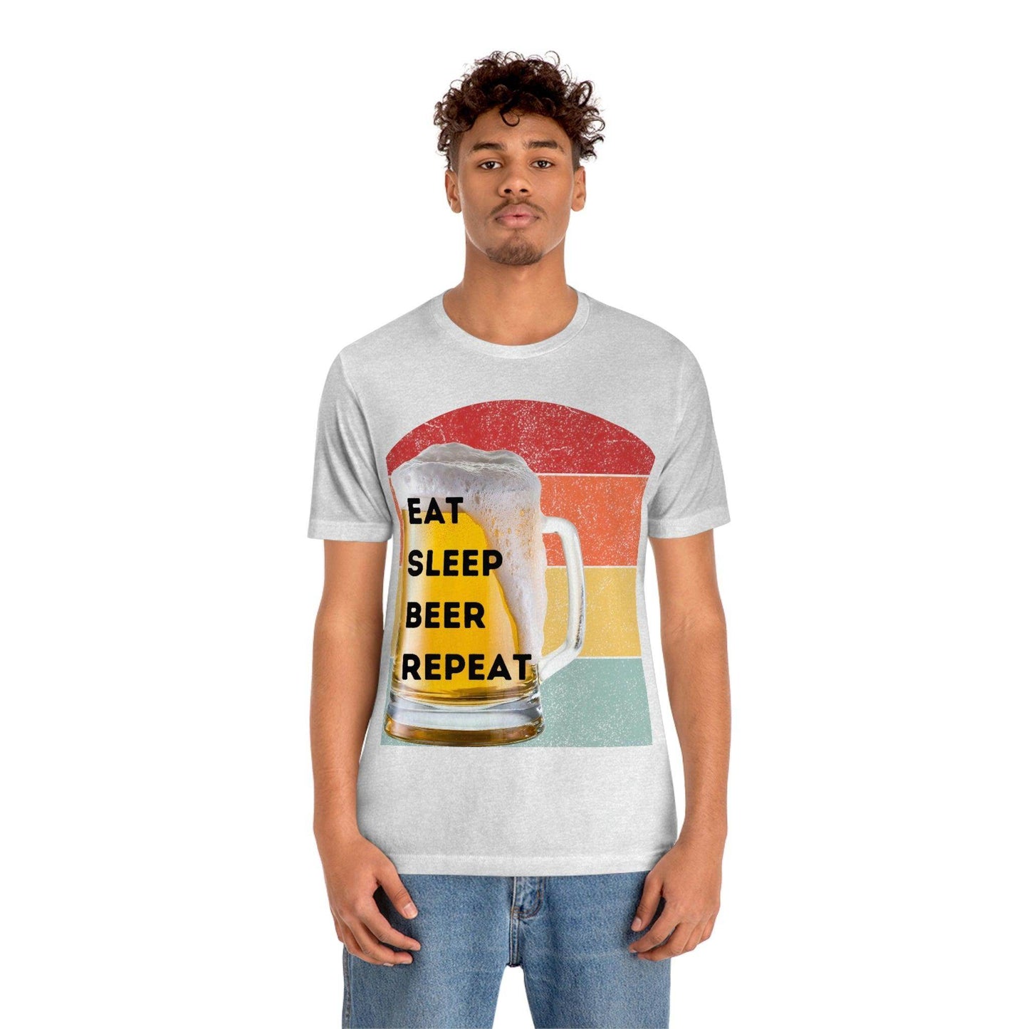 Retro shirt Eat Sleep Beer Repeat - funny beer shirt - Giftsmojo