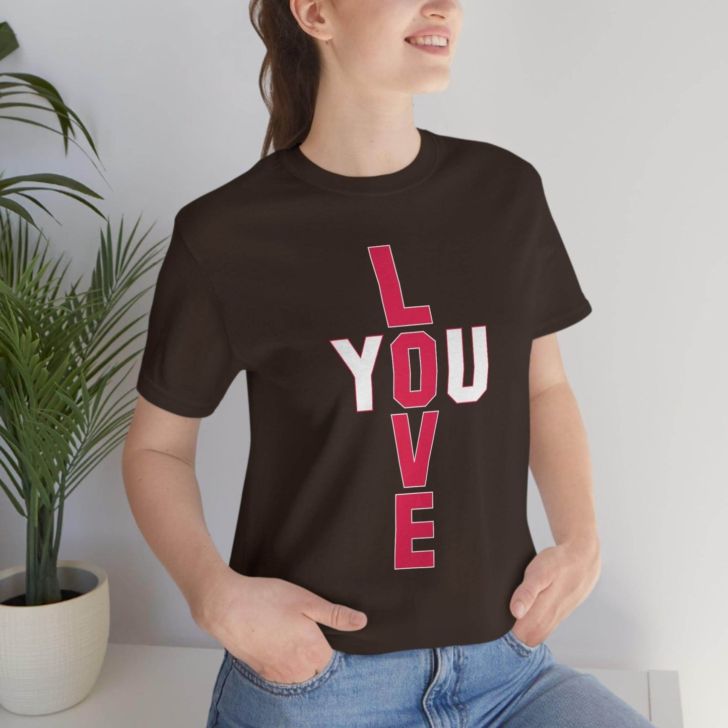 T-shape Love you Tee - Giftsmojo