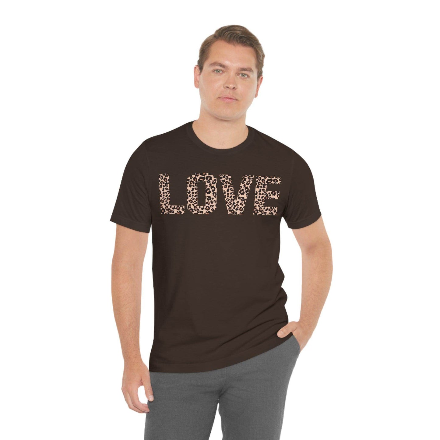 Leopard print love Tee - Giftsmojo