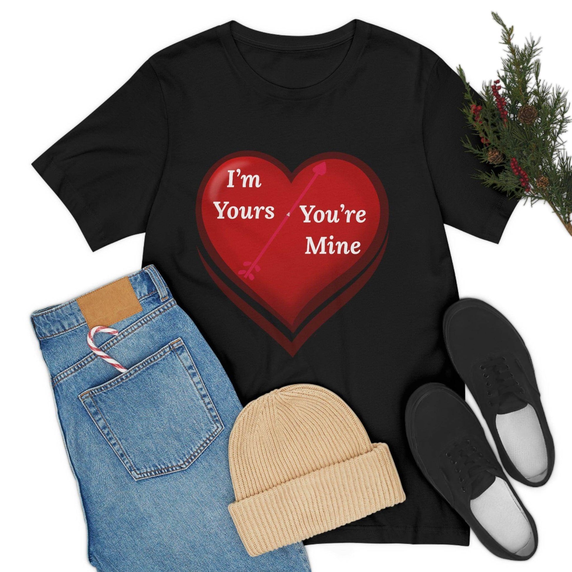 I'm Yours and You're Mine Heart Tee - Giftsmojo