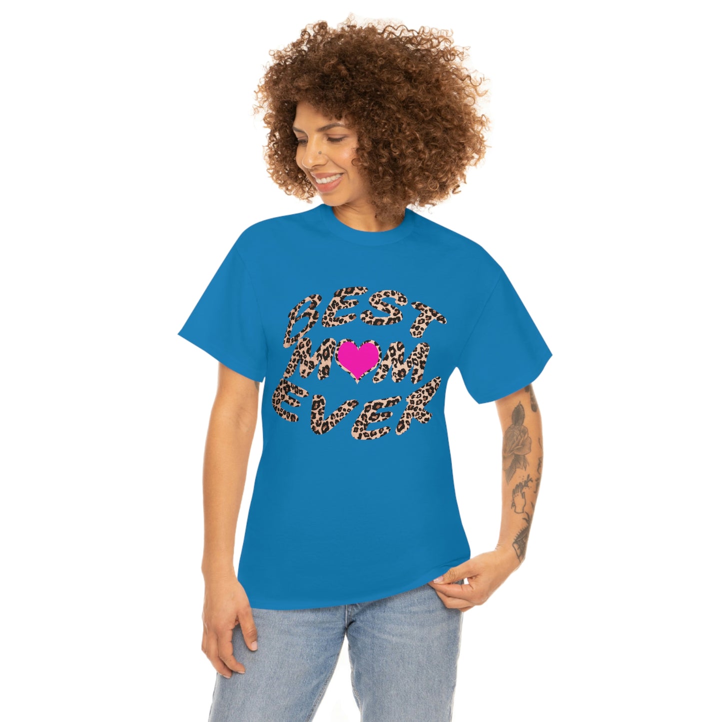 Best mom ever leopard print Tee