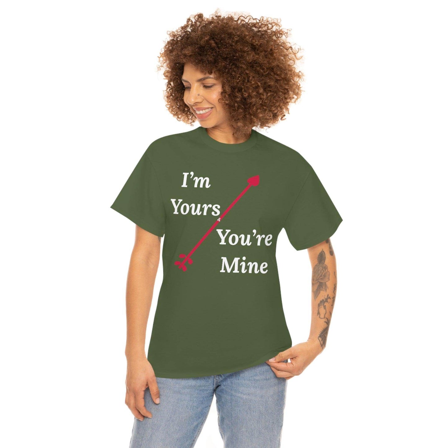 I'm Yours and You're Mine Cotton Tee - Giftsmojo