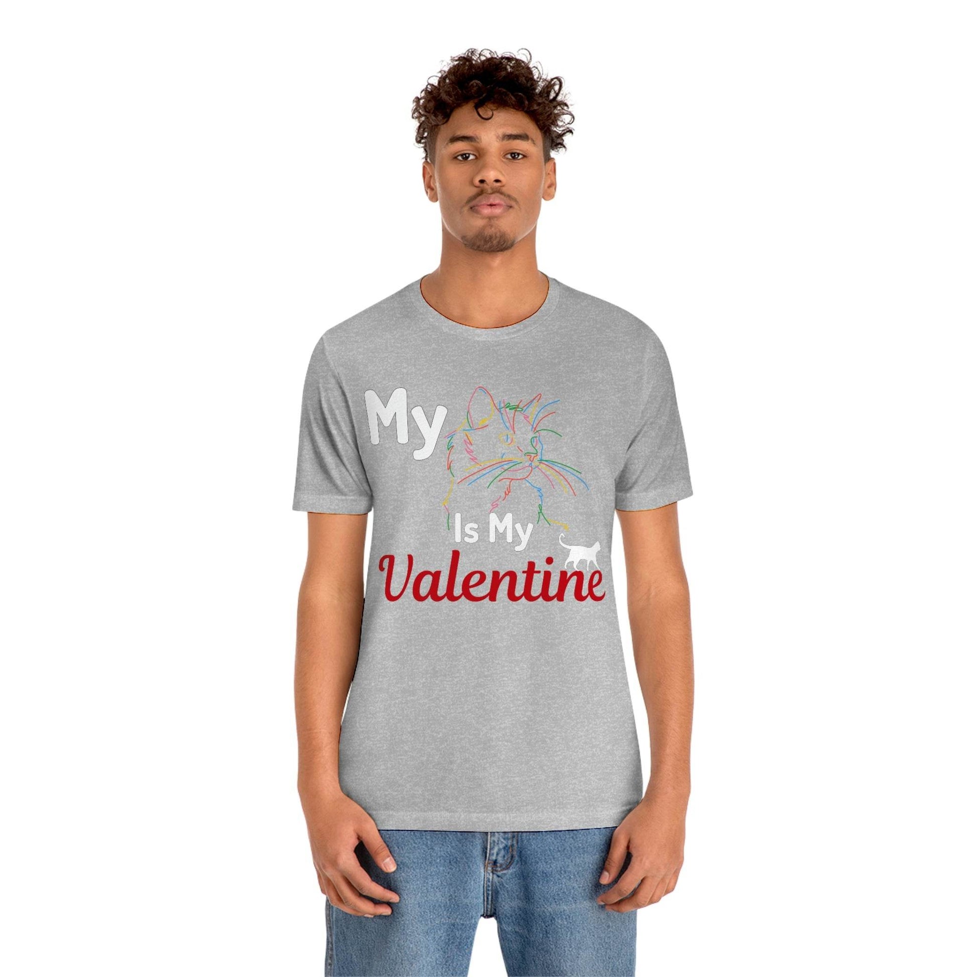 My Cat is My Valentine, Cute Pet lover Valentine shirt - Cute Cat lover shirt - Cat Mom shirt - Giftsmojo