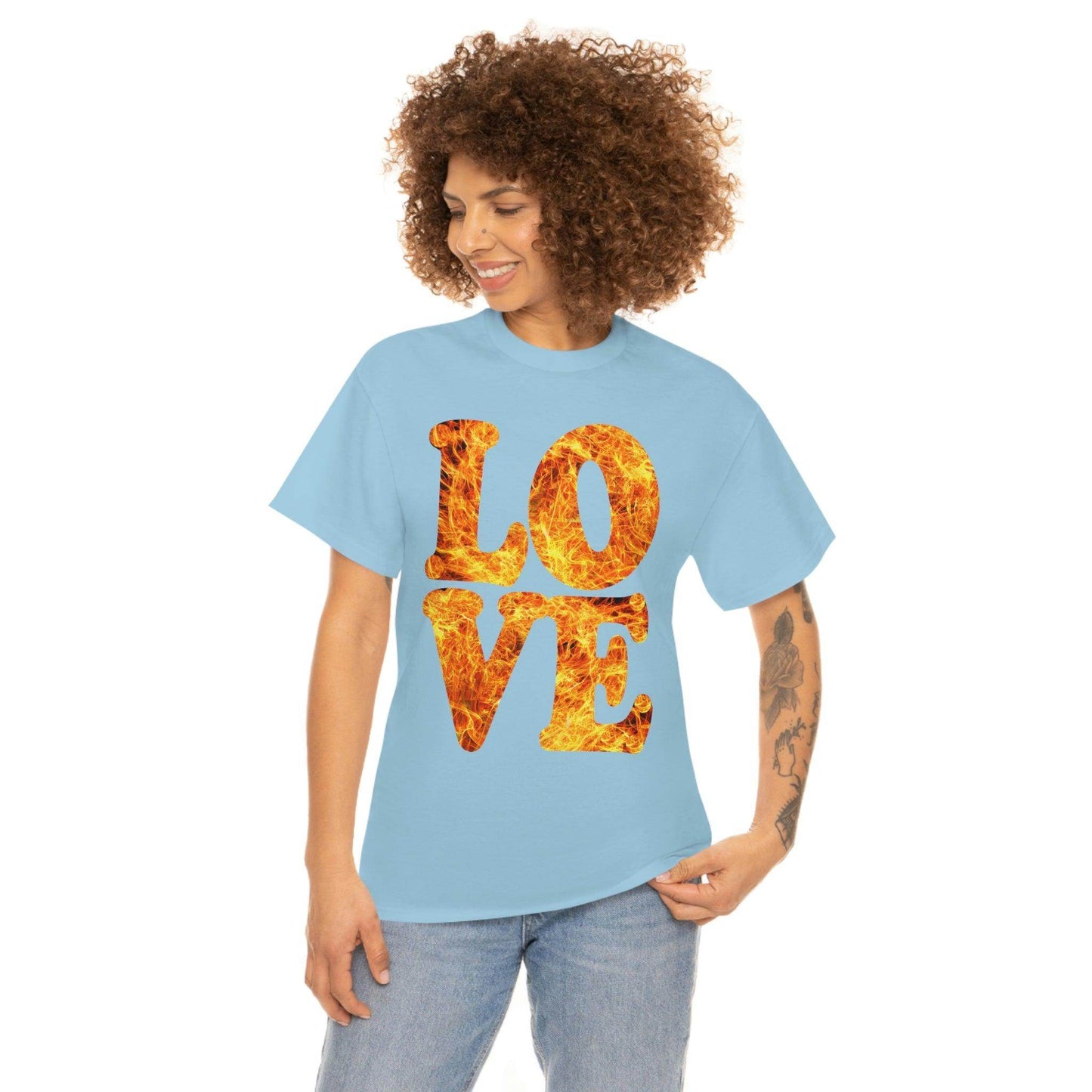 love fire big Tee - Giftsmojo