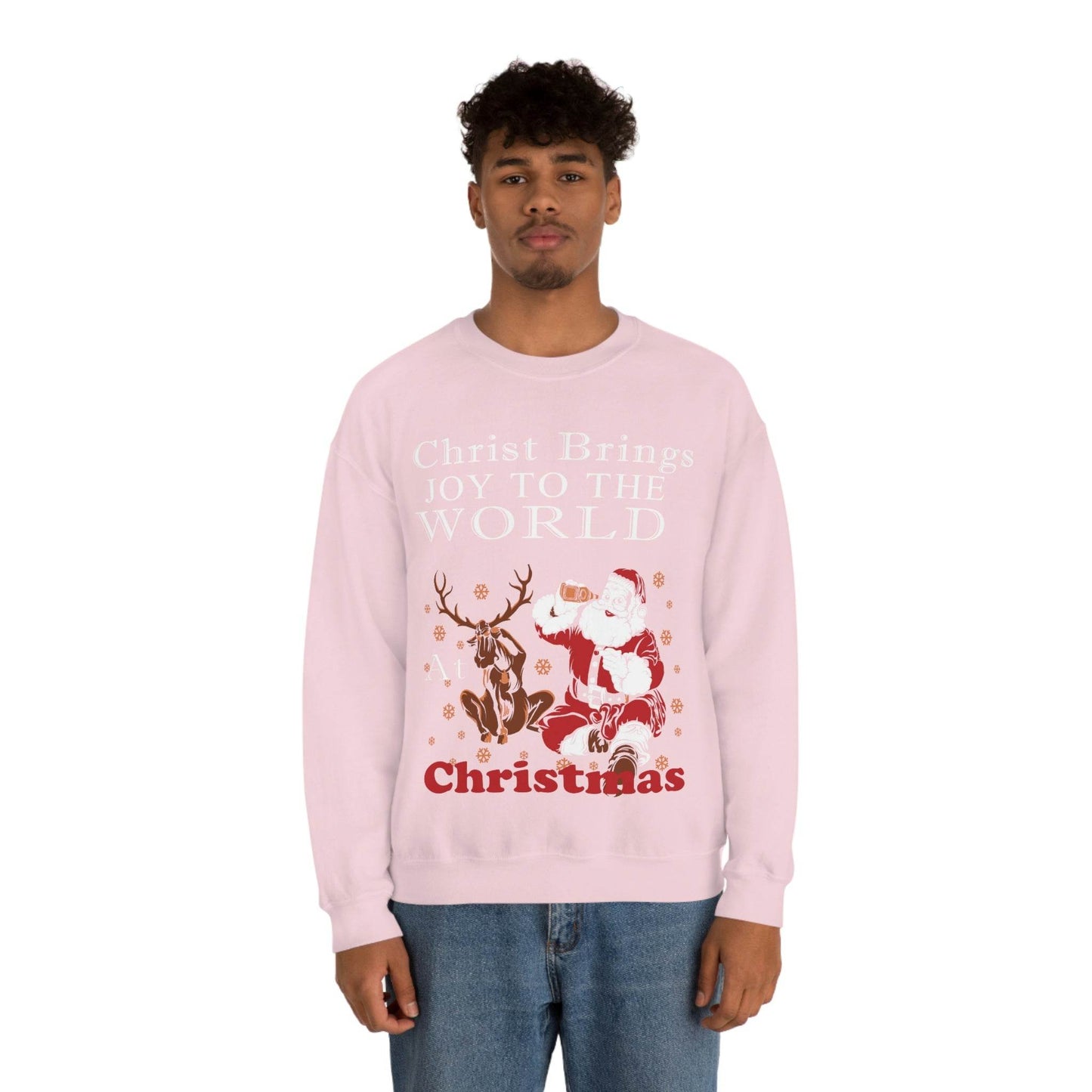 Christ brings joy to the World at Christmas Sweatshirt - Giftsmojo