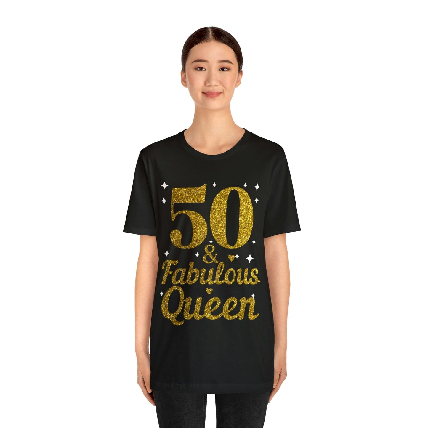 Funny 50th birthday shirt, 50th birthday Tshirt, 50 and fabulous Queen, birthday queen shirt, Gift for 50th birthday, Vintage shirt, birthday gift, birthday girl shirt, mom’s birthday gift, mom gift, wife gift, - Giftsmojo